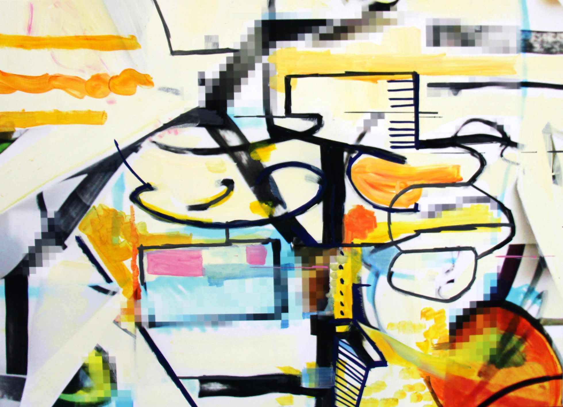 Afin d’y mettre les formes 110x80cm, 2022 tirage pigmentaire et acrylique sur toile Hahnemühle pigment print and acrylic on Hahnemühle canvas