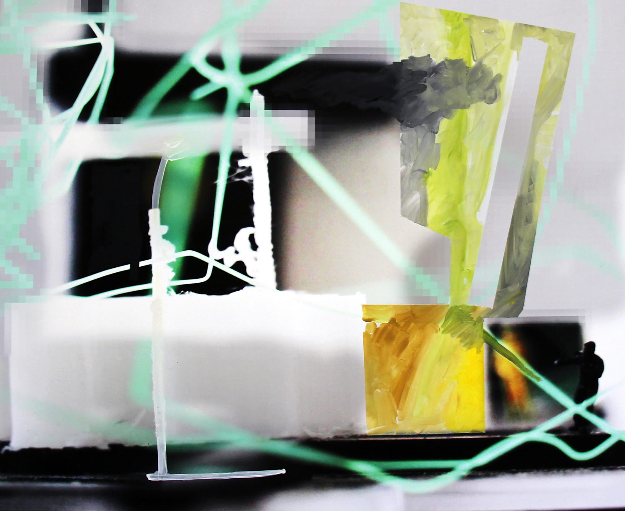 Scène Panique, keep calm and carry on 110x120cm, 2022 tirage pigmentaire et acrylique sur toile Hahnemühle pigment print and acrylic on Hahnemühle canvas