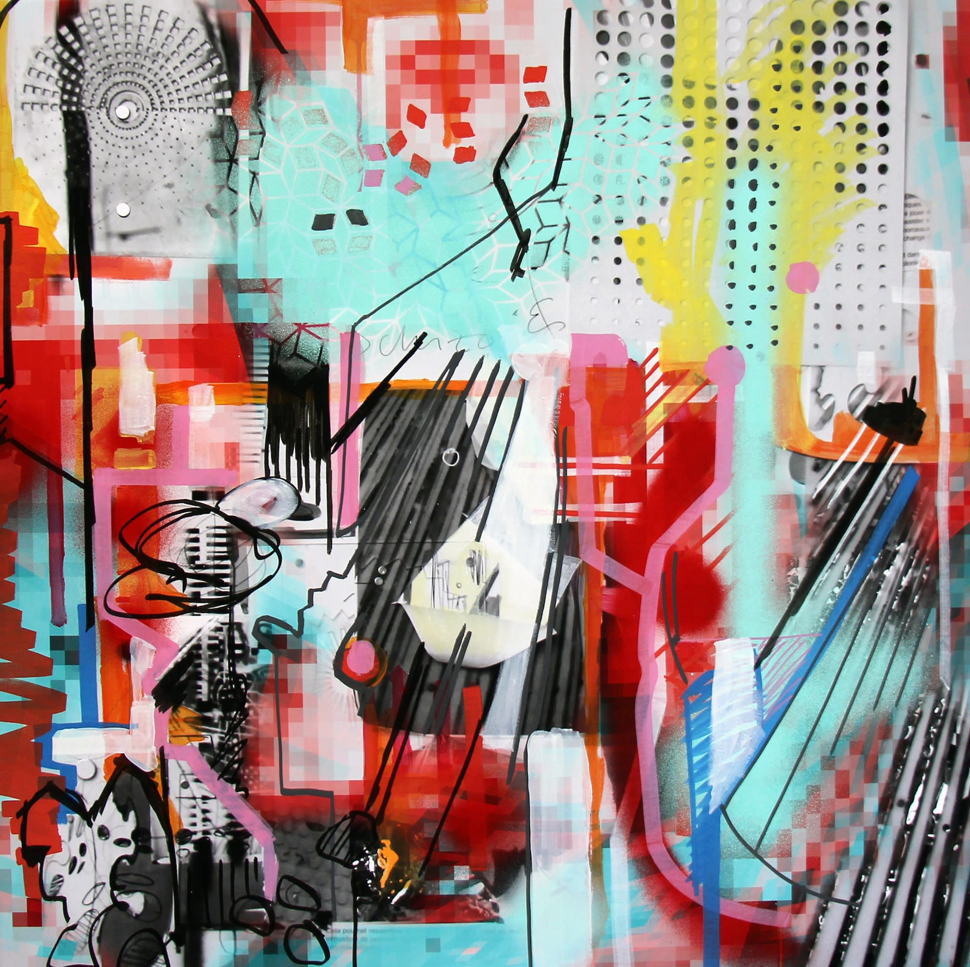 Biais cognitif 90x90cm, 2022 tirage pigmentaire et acrylique sur toile Hahnemühle pigment print and acrylic on Hahnemühle canvas