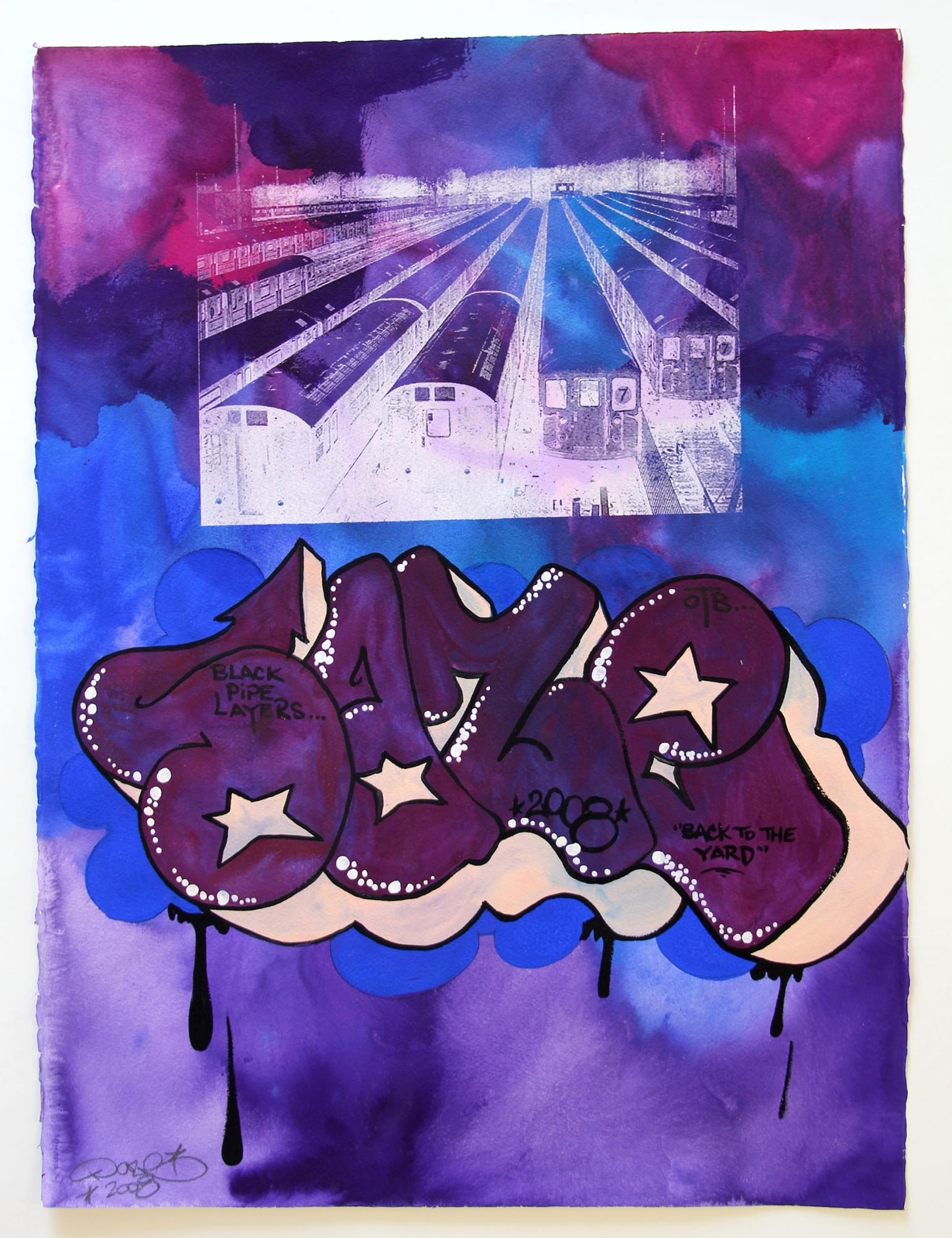 Speerstra Gallery Genève Suisse présente DAZE "While the city sleeps, reflections on the 3rd rail"