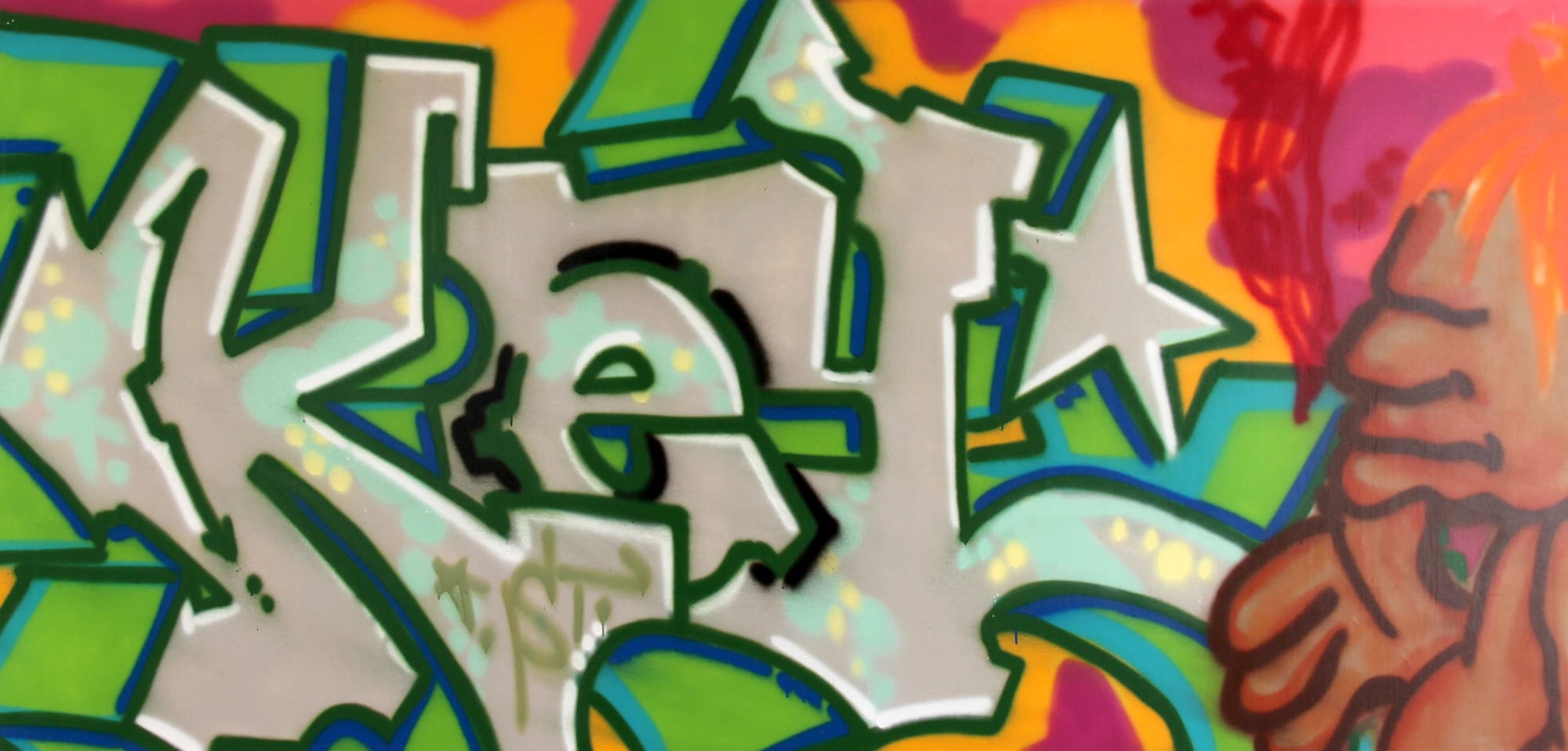 KEL 1ST / Extra Crispy 1984 spray sur toile - spray paint on canvas 124 x 260 cm