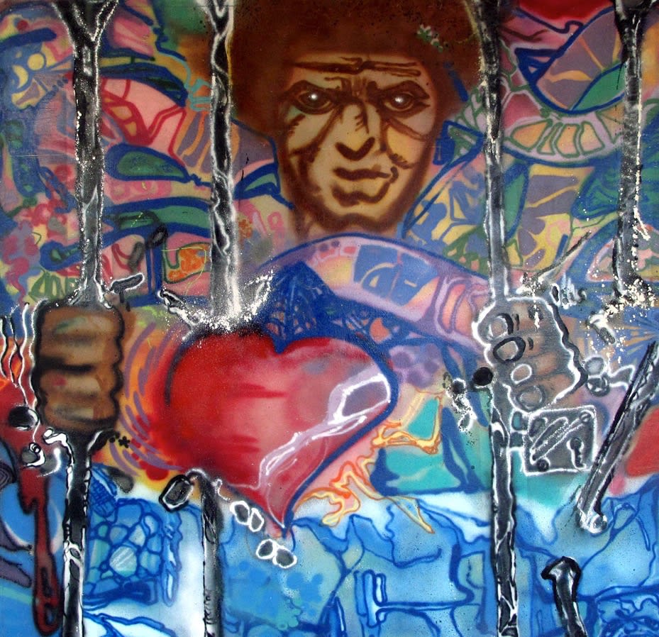 A ONE / Soul on Ice 1992 spray sur toile - spray paint on canvas 203 x 203 cm