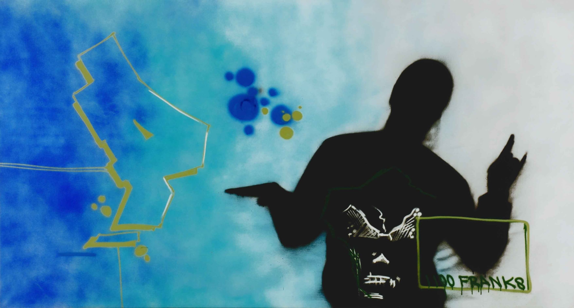 DONDI WHITE / 1100 Francks 1982 spray sur toile - spray paint on canvas 130 x 240 cm