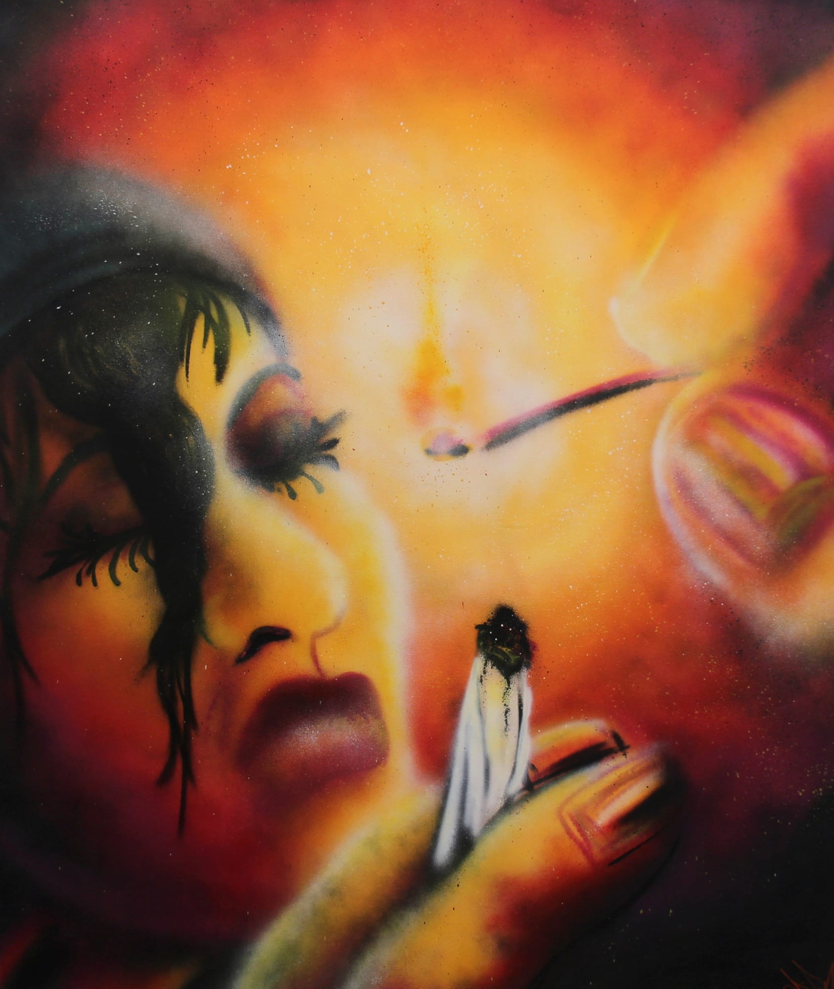 LADY PINK / Dolly 1985 spray sur toile - spray paint on canvas 162 x 137 cm