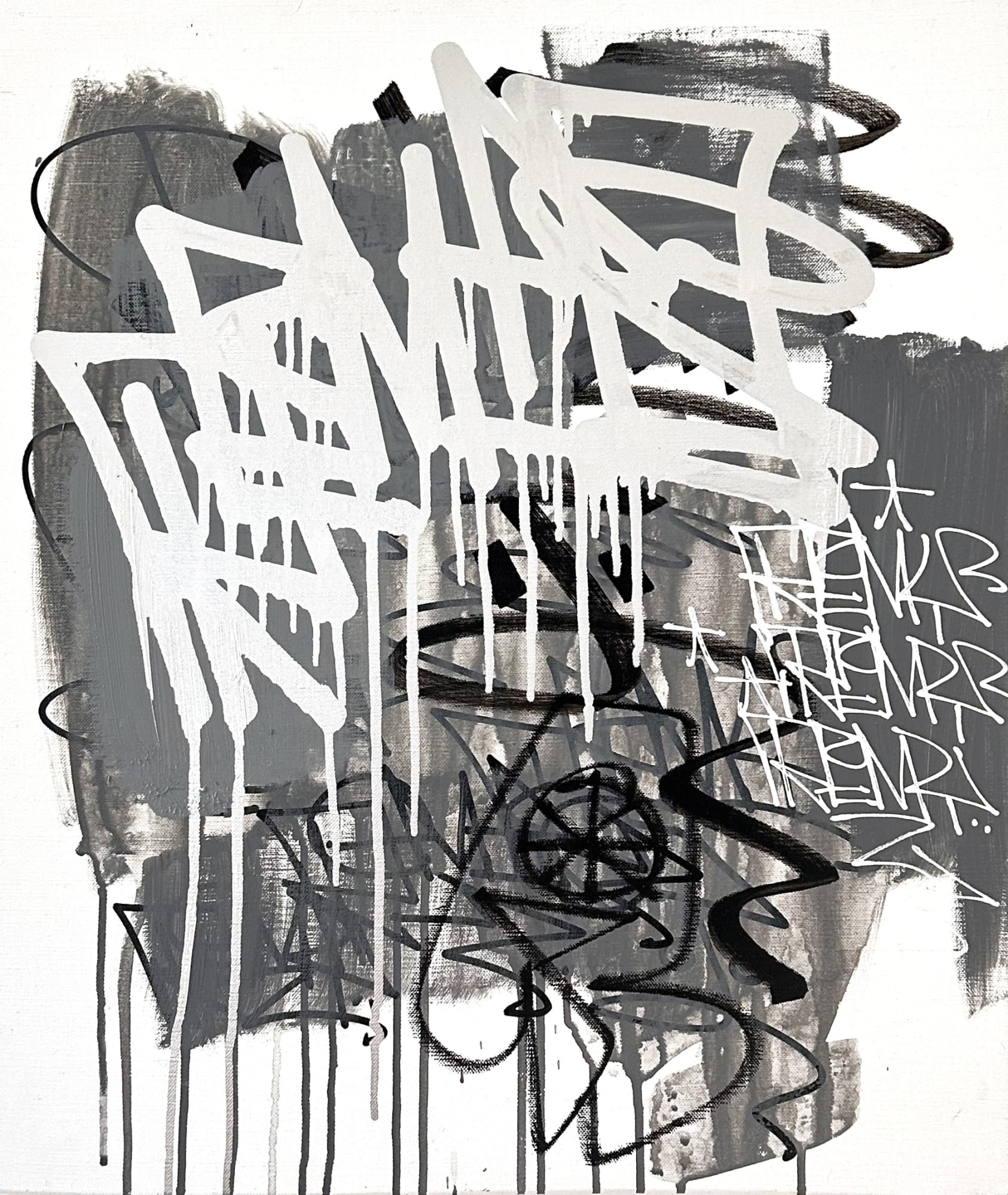 17. 60 x 50 cm, 2025 spray sur toile - spray paint on canvas 900 €