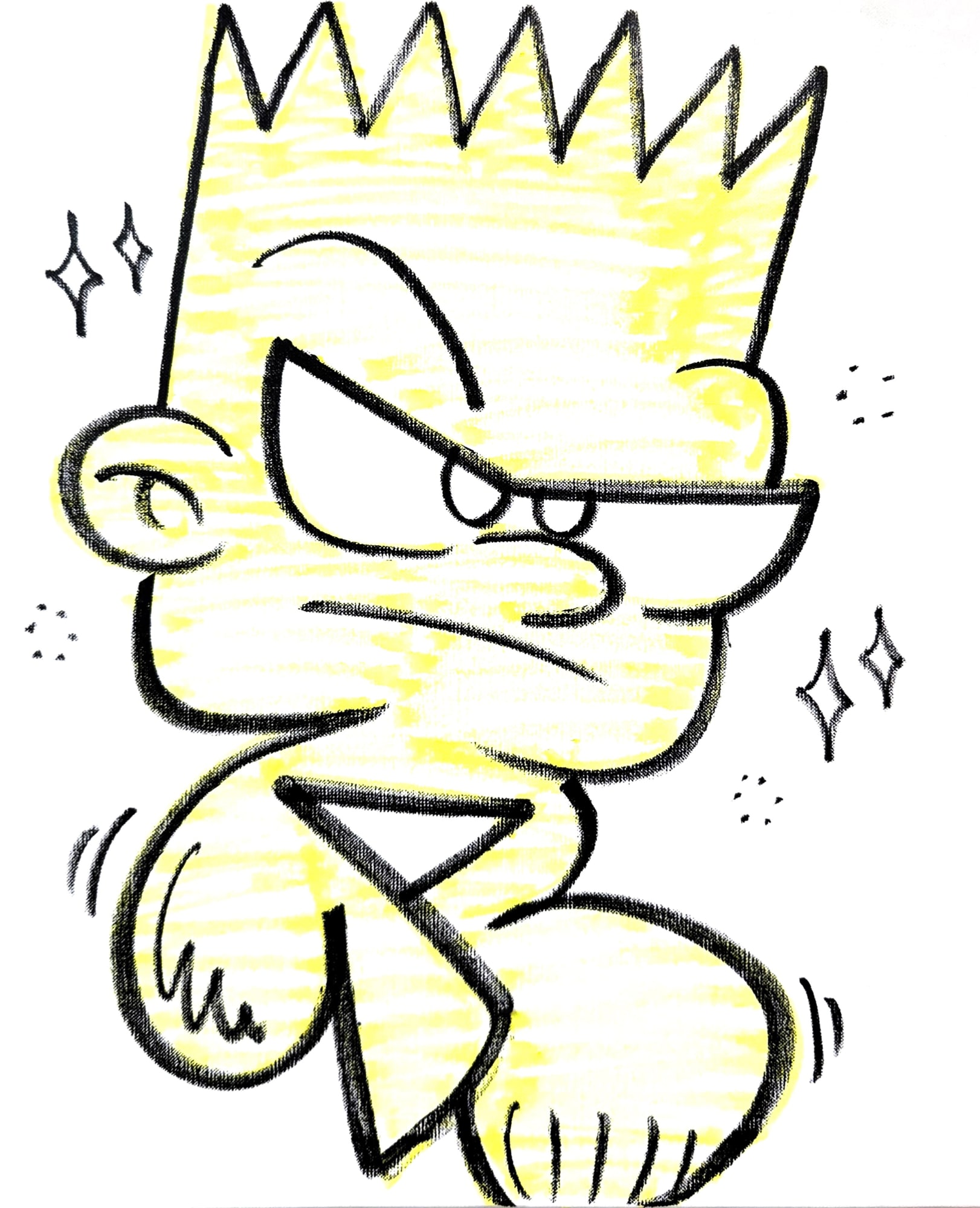 29. 55 x 46 cm, 2025 spray sur toile - spray paint on canvas 800 €