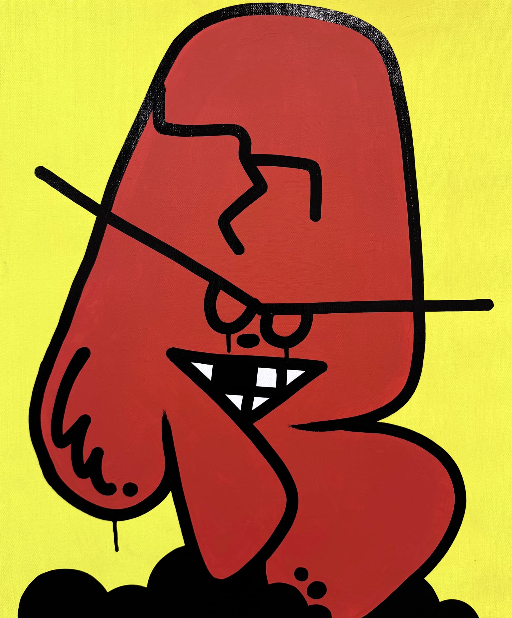 4. 65 x 54 cm, 2024 spray sur toile - spray paint on canvas 1000 €