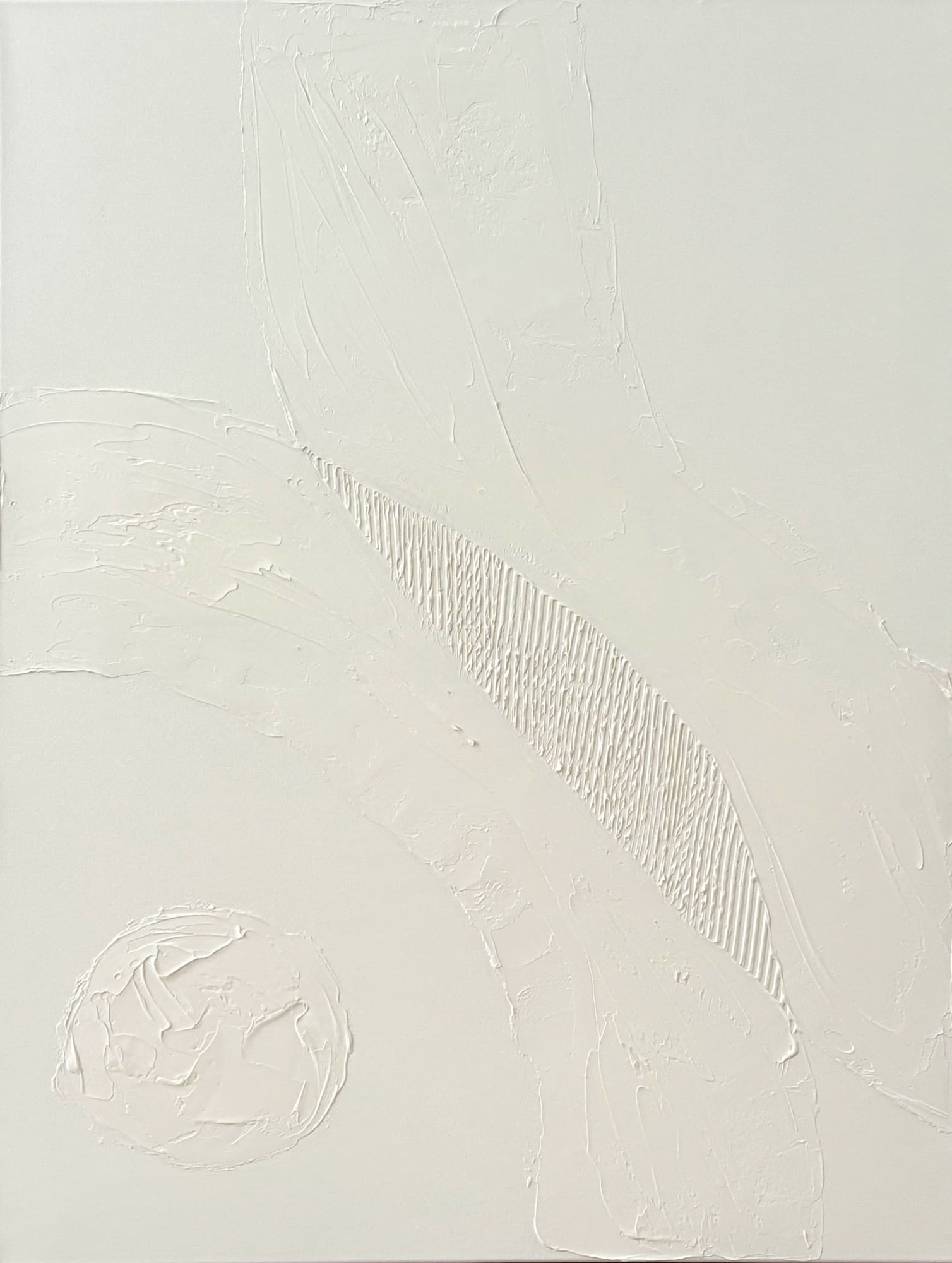 "Abstract letters white mate" 80 x 60 cm, 2017 acrylique sur toile - acrylic on canvas 3000 €