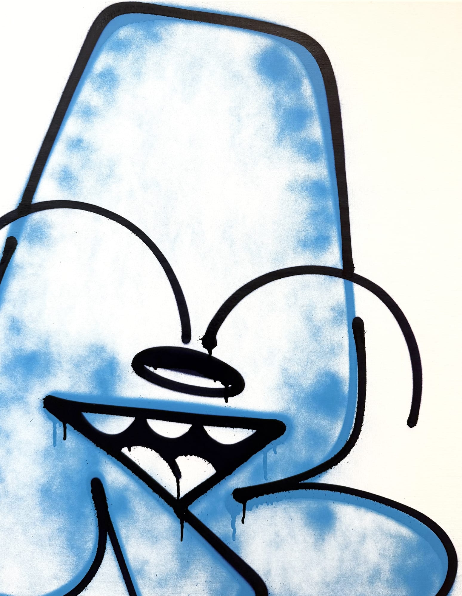 9. 100 x 80 cm, 2025 spray sur toile - spray paint on canvas 2500 €