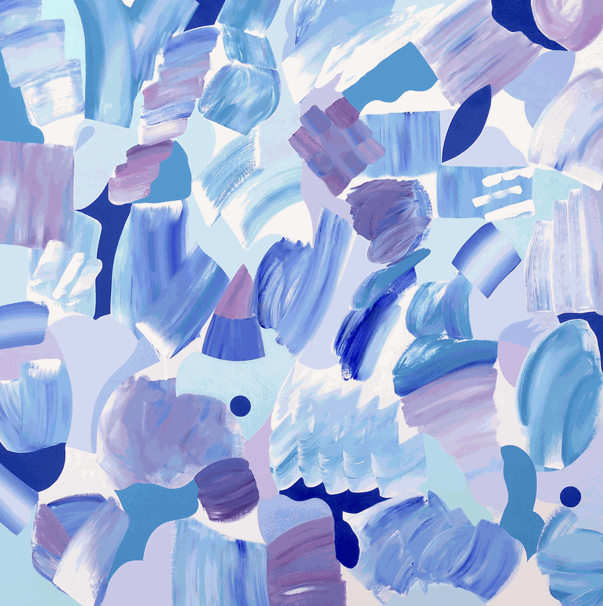 Blue rhythm I 2021 - 120 x 120 cm acrylique sur toile de lin acrylic on linen 5 800 €