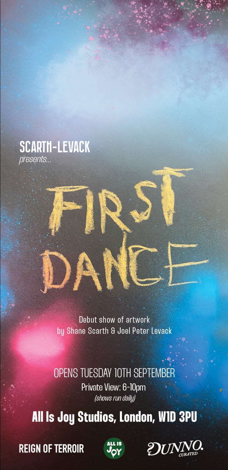 SCARTH-LEVACK presents FIRST DANCE: Two Yorkshire-born creatives Shane Scarth and Joel Peter Levack partner on a series of semi-abstract and mixed media works on paper