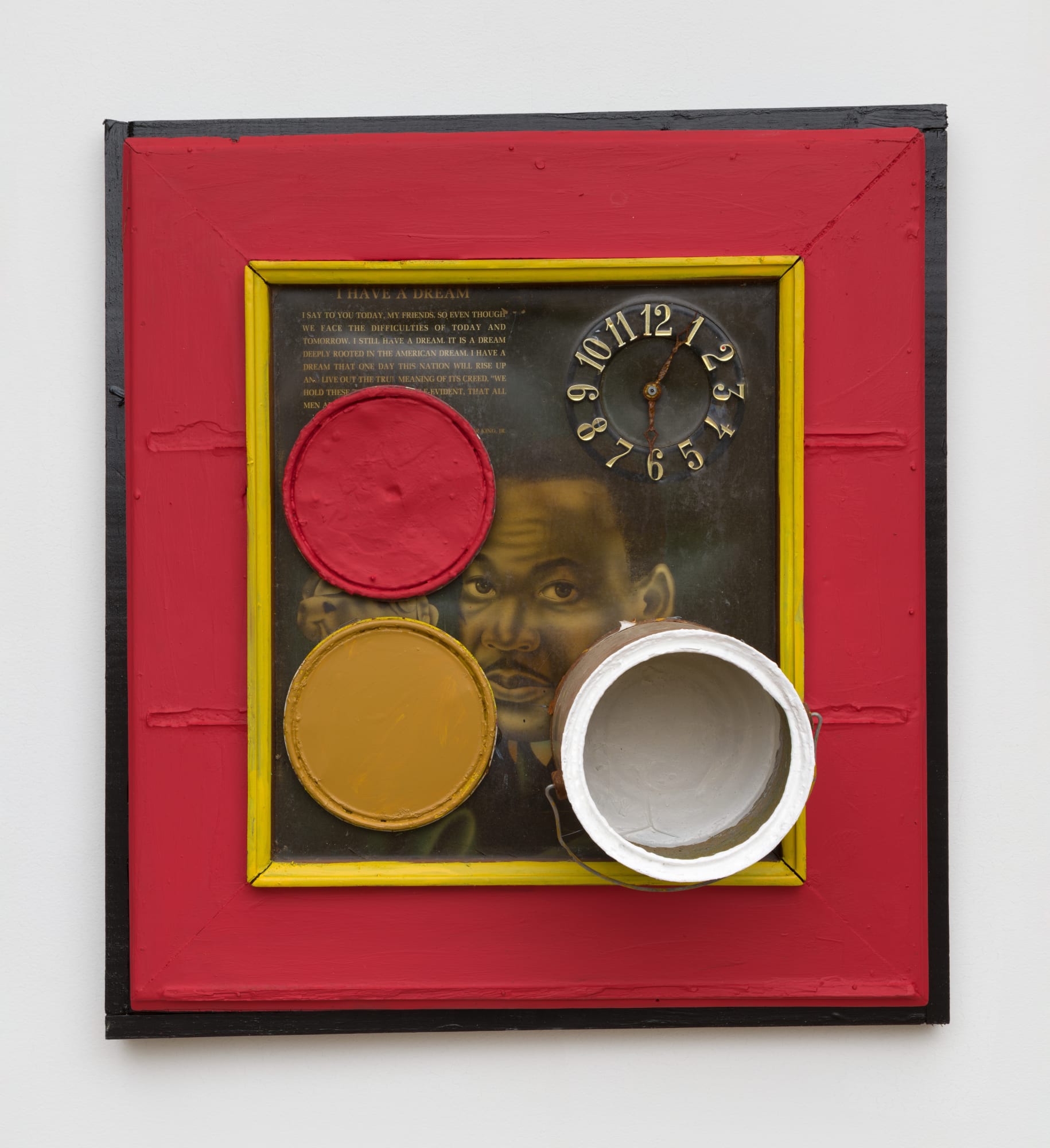 How Long This Shit Gon Take, 2023 Mixed media and latex flat paint 36 x 26 in 91.4 x 66 cm