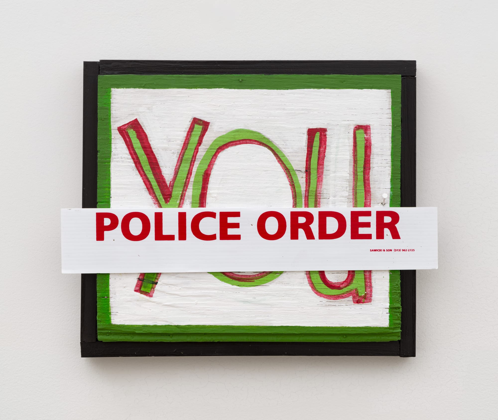 You, 2023 Latex flat paint of wood board 17 x 15 x 3 in 43.2 x 38.1 x 7.6 cm