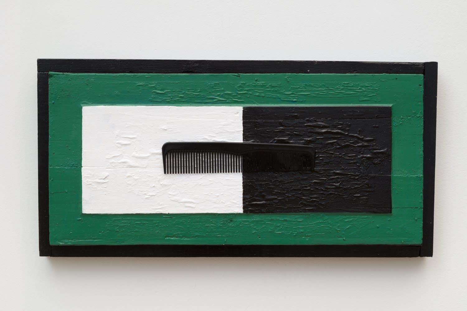 It's Just Hair, MM, 2023 Mixed media and latex flat paint 23 x 11 1/2 in 58.4 x 29.2 cm