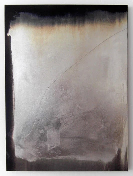 Jacob Kassay Untitled, 2009 acrylic and silver deposit on canvas 48 x 36 in