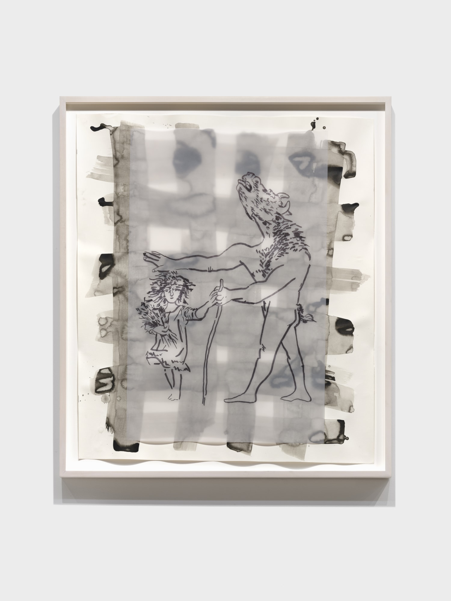 Aura Rosenberg There is in fact only love that matters. Whatever it may be, 2024 ink, pencil, vellum on watercolor paper 39 1/2 x 52 in 100.3 x 132.1 cm