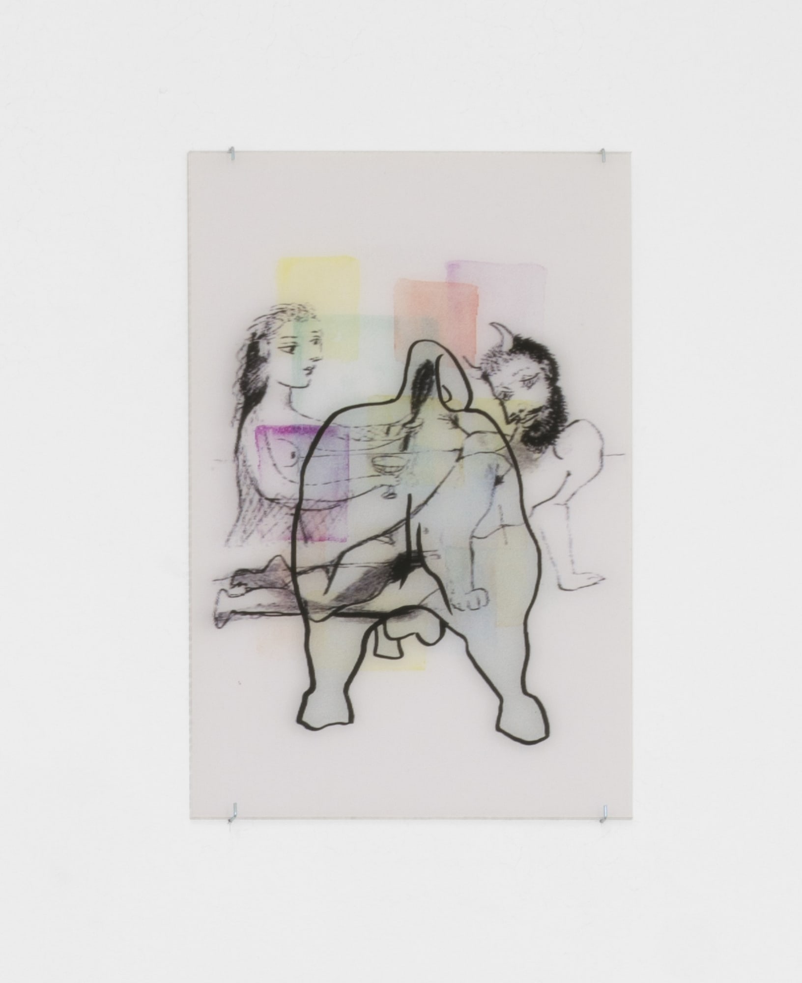 Aura Rosenberg There's someone behind it, as in every mirror, 2021 Lenticular print 17 3/4 x 11 3/4 in 45 x 30 cm