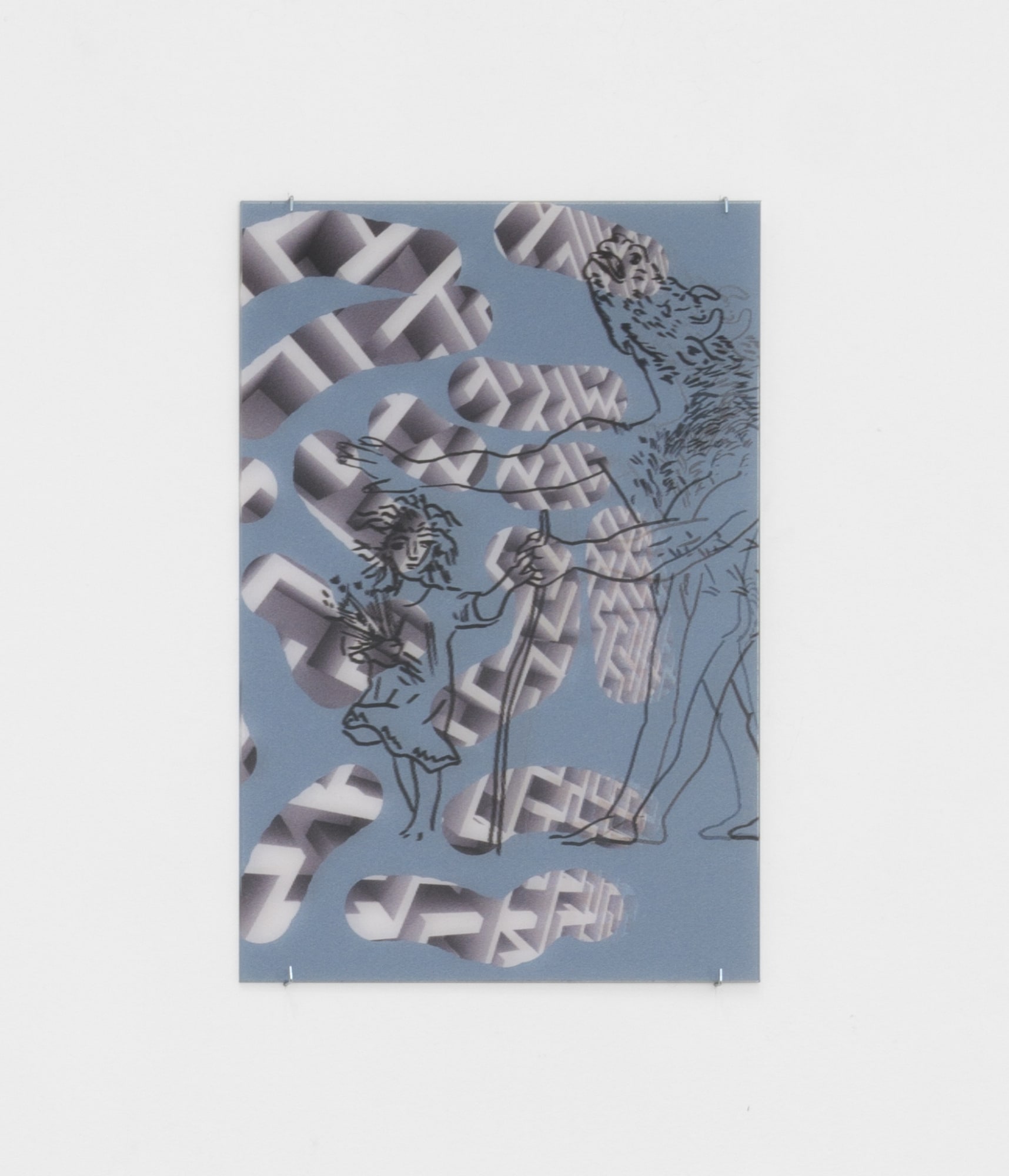 Aura Rosenberg Project for an educational labyrinth, 2021 Lenticular print 17 3/4 x 11 3/4 in 45 x 30 cm