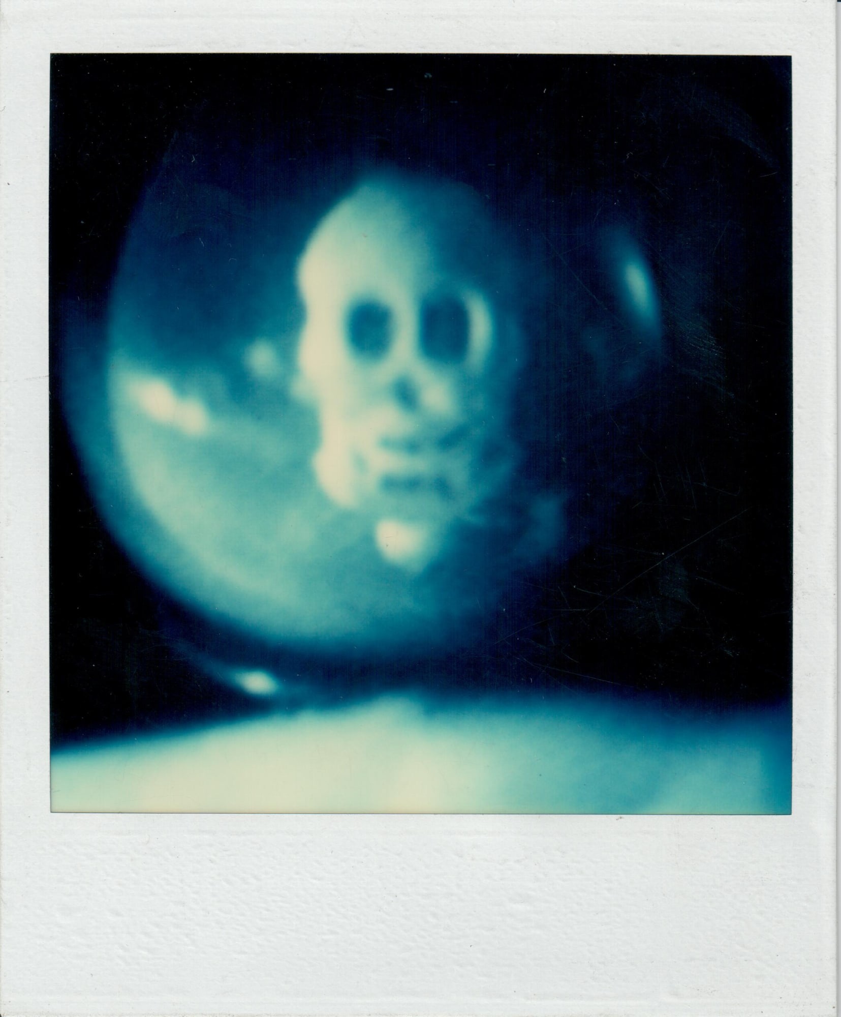 Untitled (TV), c. 1978-1982 color Polaroid 4 1/4 x 3 1/2 inches