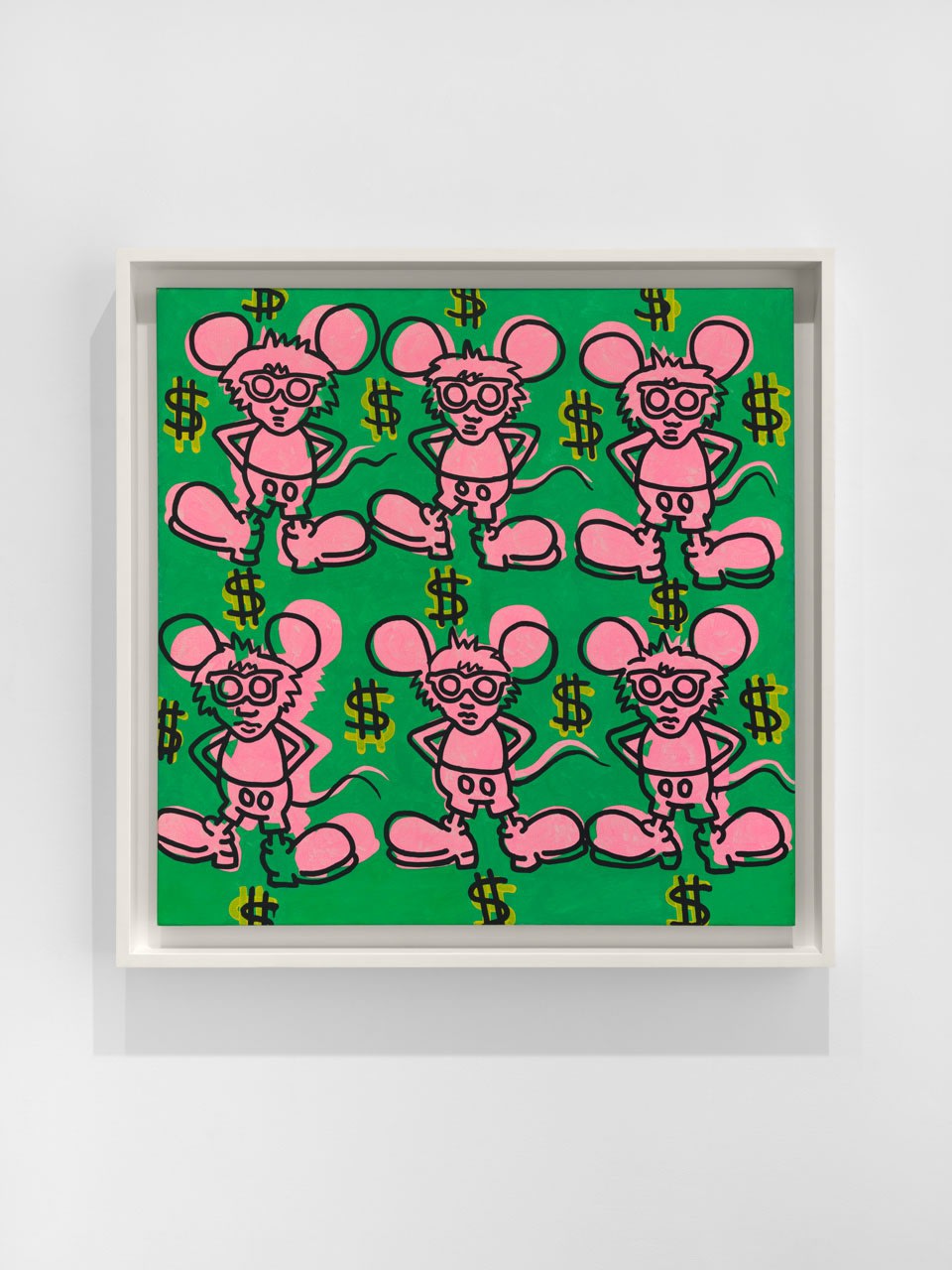 Keith Haring Andy Mouse, 1985 Acrylic on canvas 48 1/8 x 48 1/8 in 122.2 x 122.2 cm (KH_289) ©KEITH HARING FOUNDATION