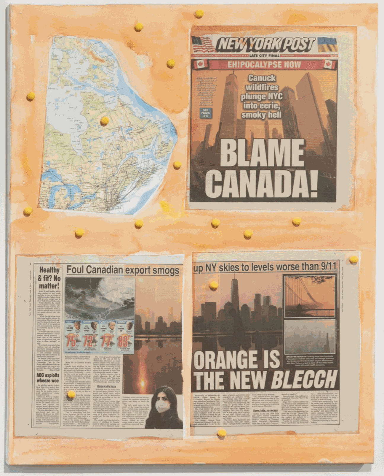 Smog With The Birds, and the Hail, 2023 24x30 inches