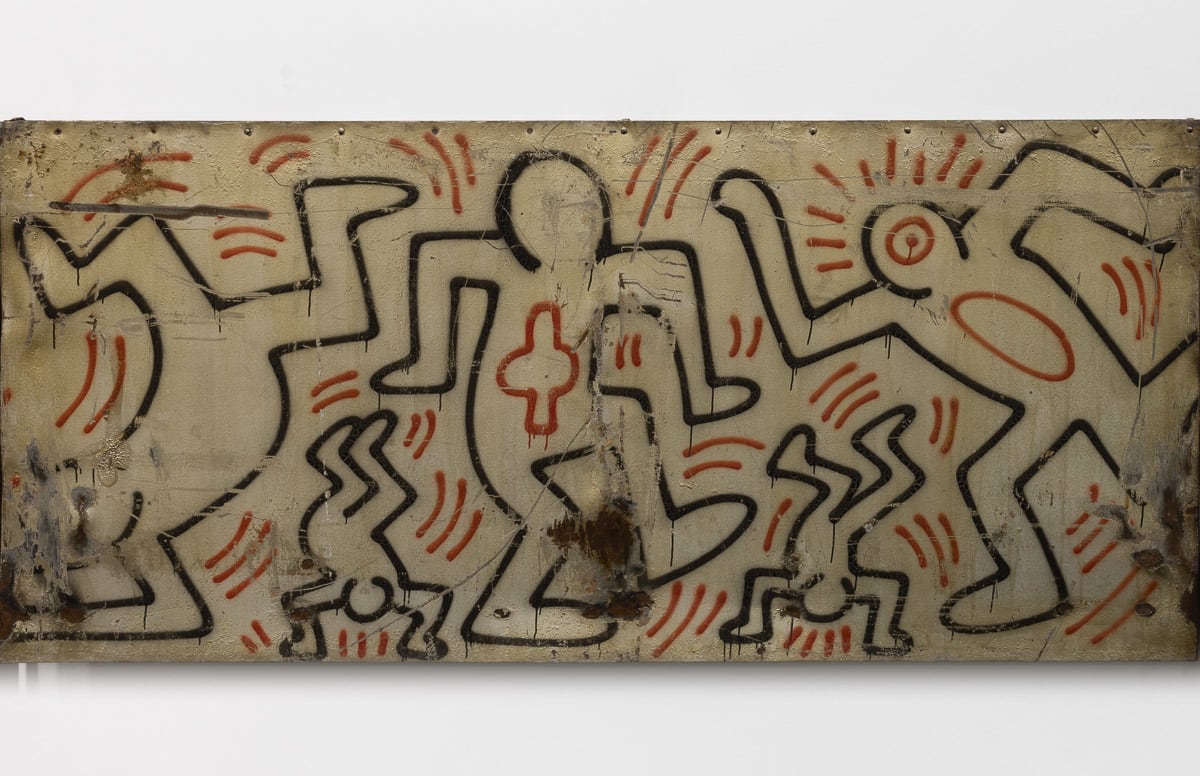 Keith Haring Untitled (FDR Drive #7), 1984 Spray enamel on sheet metal 48 x 102 3/4 in 122 x 260 cm (KH_326) © Keith Haring Foundation