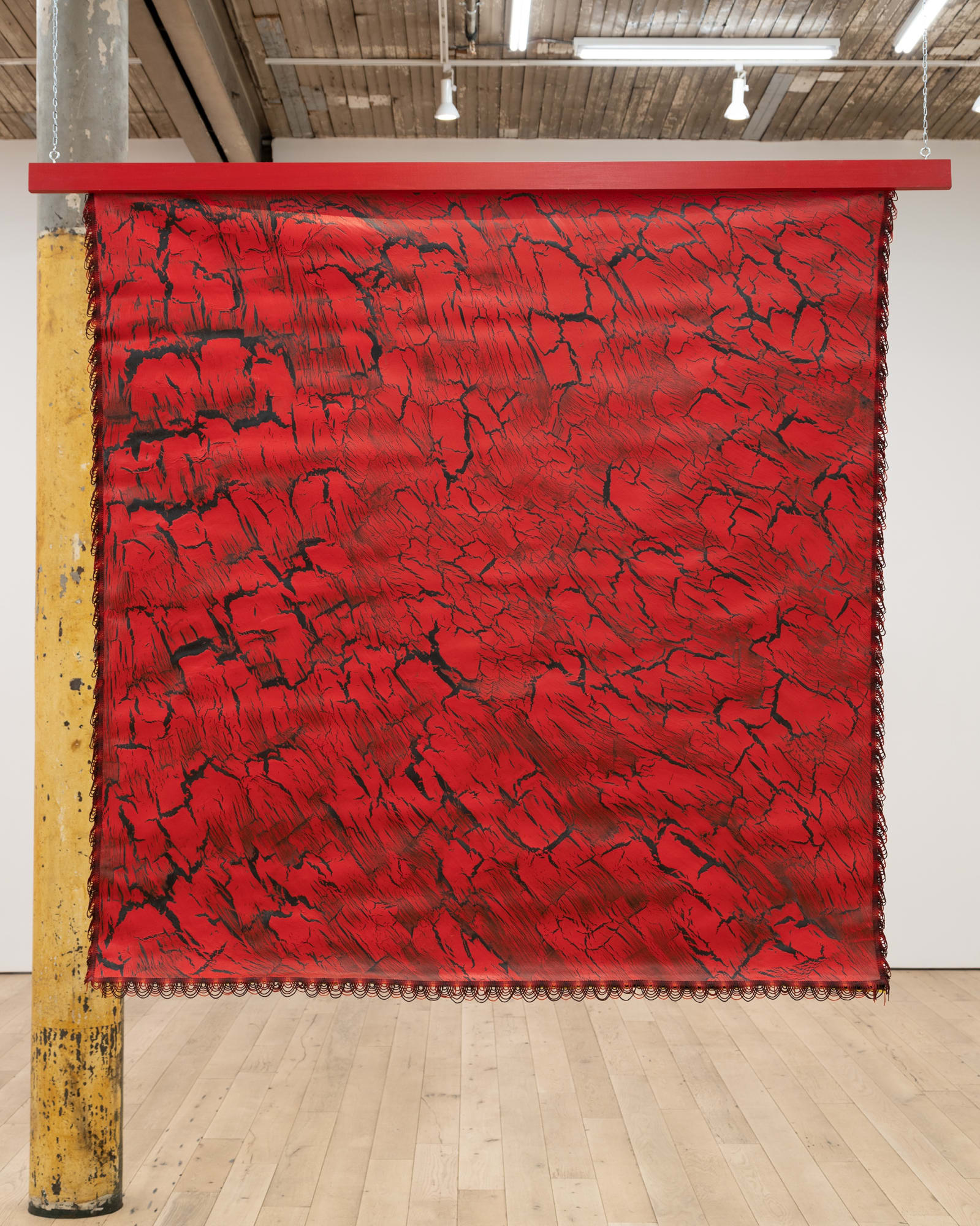 Lisa Alvarado Traditional Object 22, 2017 Acrylic, fabric, and wood, feathers 81 × 71 in 205.74 × 180.34 cm