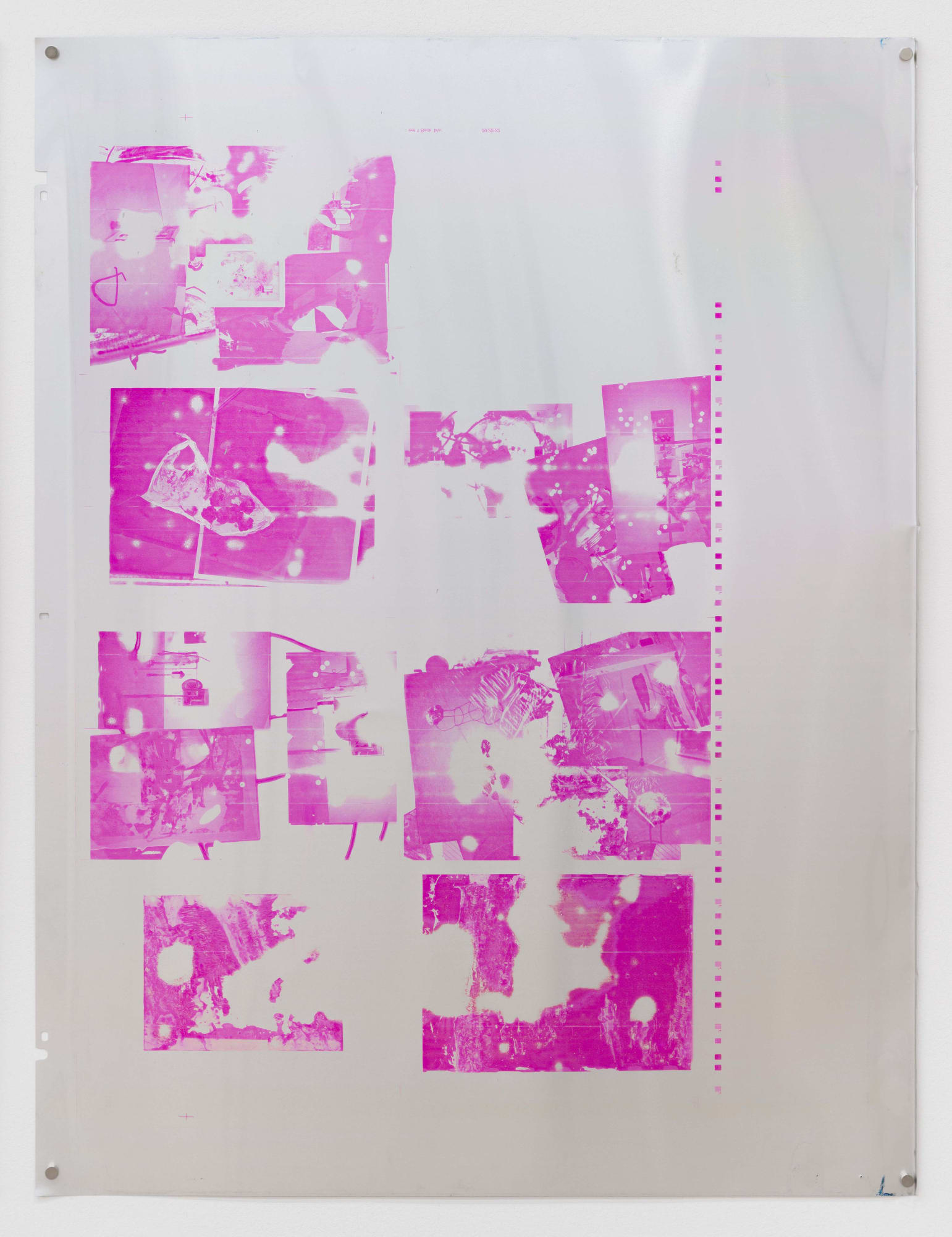 MAGENTA TARGET 2, 2014 Aluminum printing plate with ink 31 x 40 1/2 in 78.7 x 102.9 cm