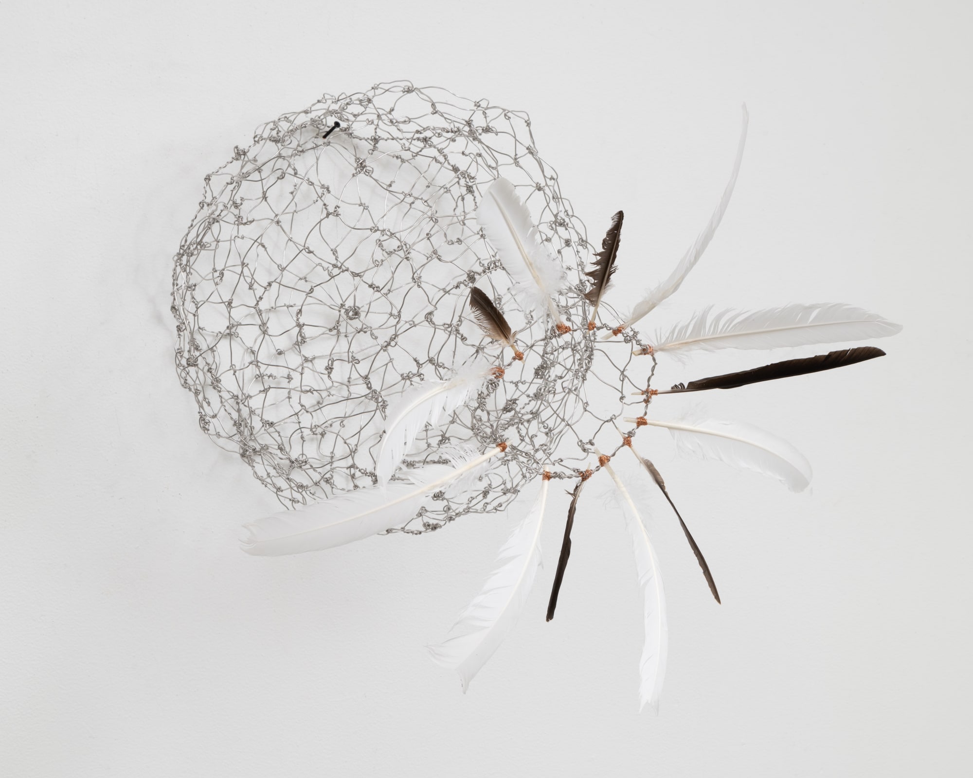 Dreamcatcher VI, 2020 Wire and feathers 30 1/2 x 25 x 24 in 77.5 x 63.5 x 61 cm
