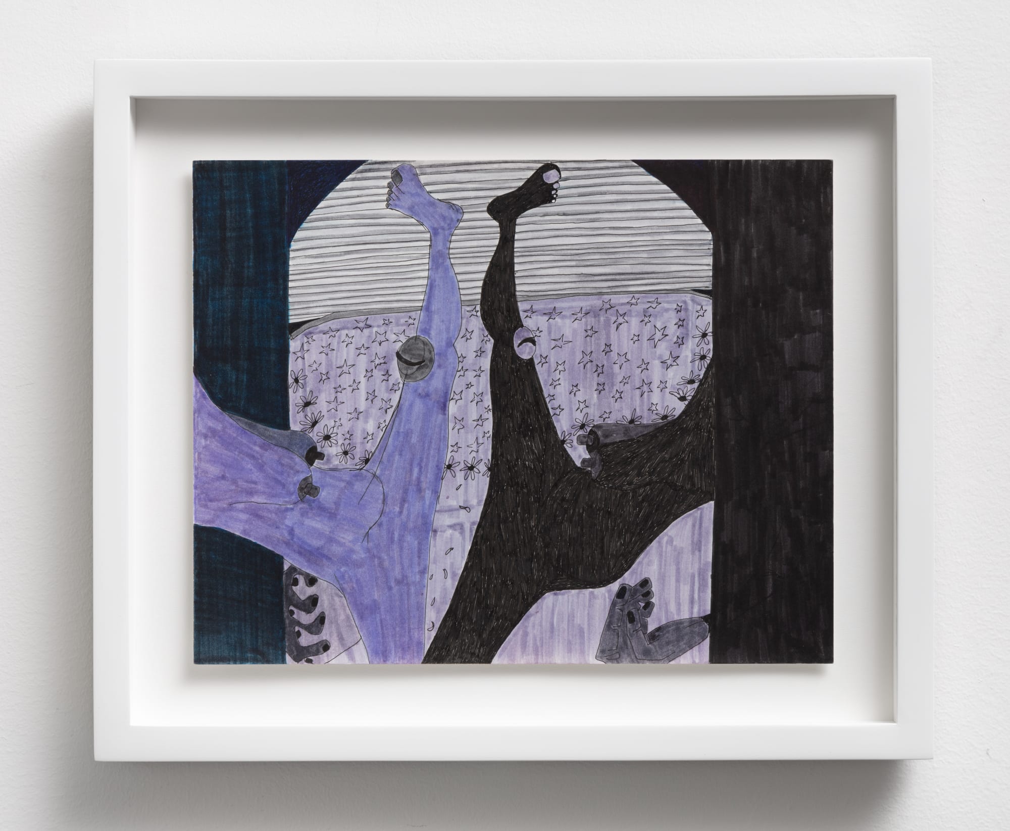 Alexandria Smith tit for tat, 2018 pencil, pen and marker on paper 11 x 14 inches 15 1/4 x 18 1/4 inches (framed)