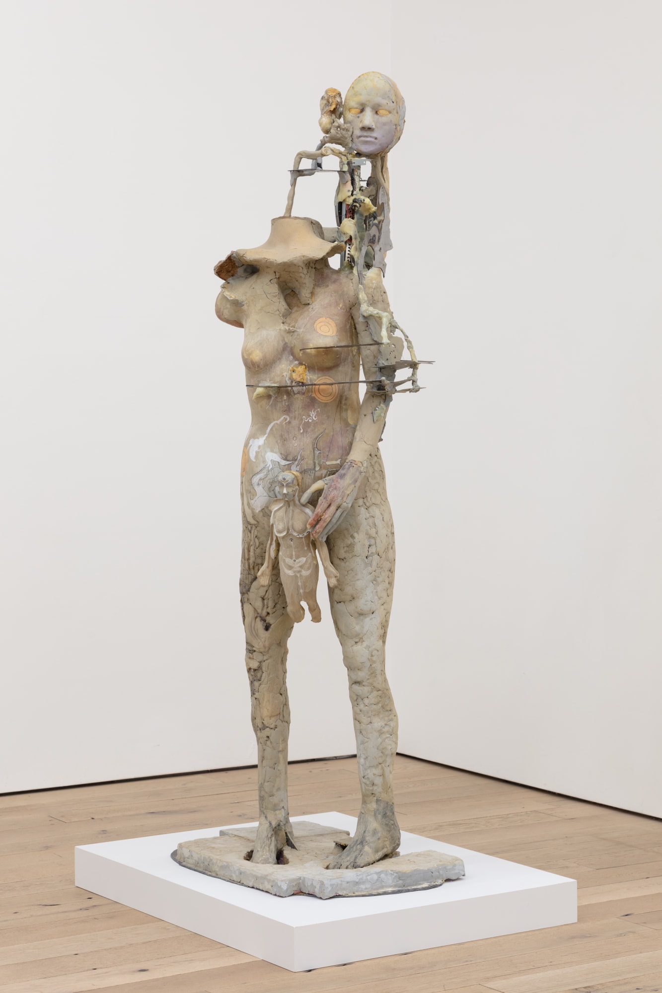 TARWUK KLOSKLAS_5T1ll43r3, 2020 Resin clay, polyurethane foam, steel, aluminum, acrylic paint, BQE relics, wire, human teeth, plaster 78 x 40 inches