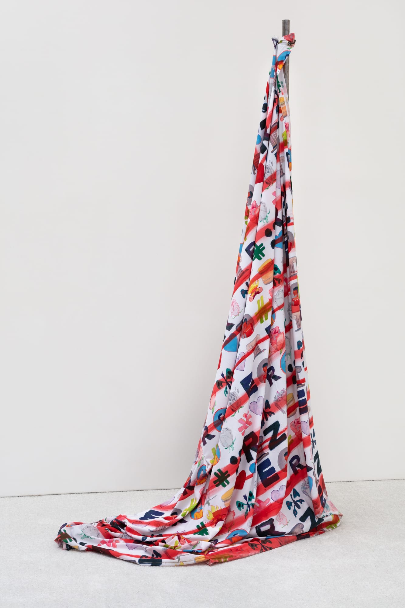 Emoticon Flag, 2020 Inkjet print on curtain Dimensions variable