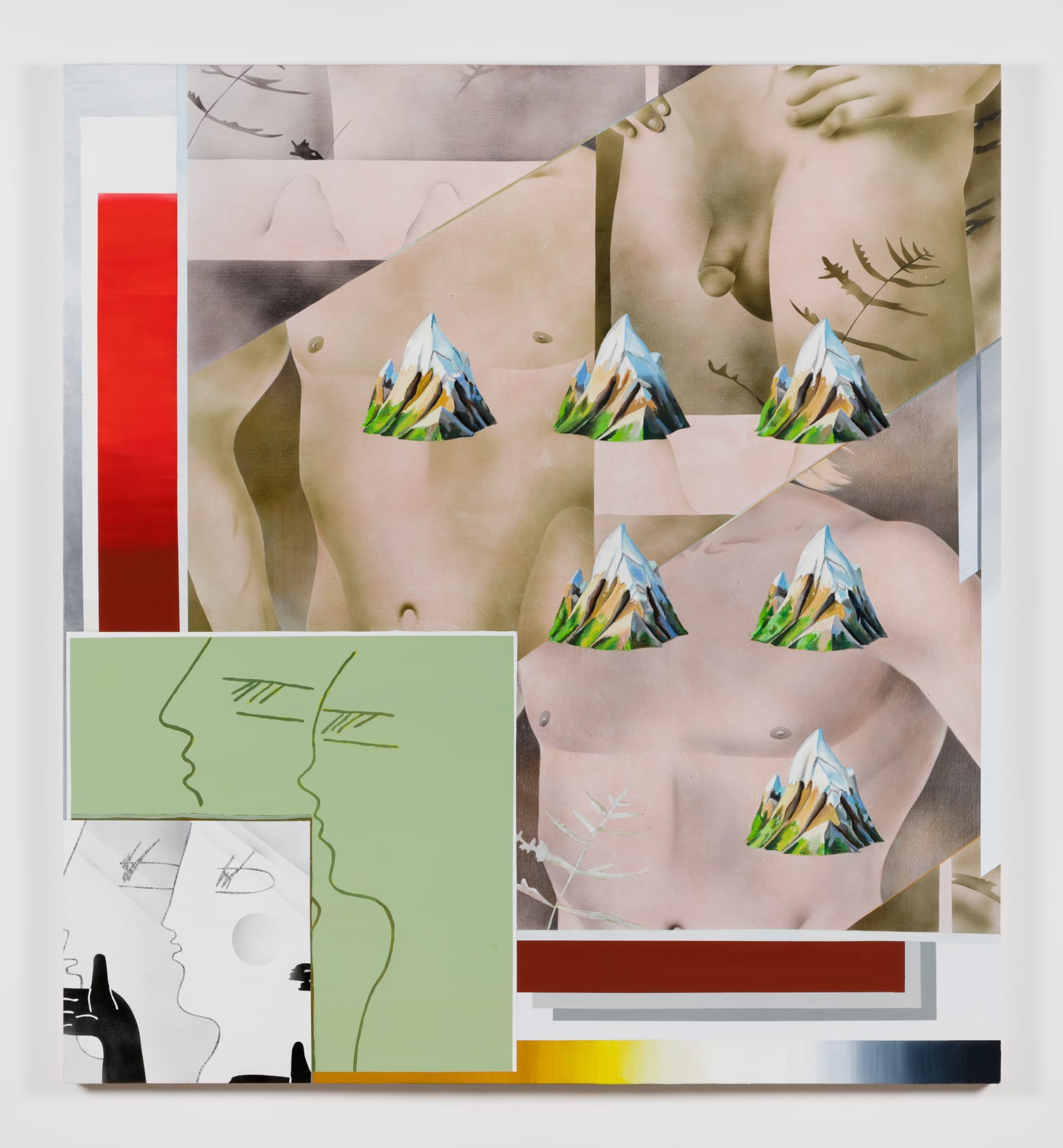 Lindsay Burke You've Got My Temperature Rising and it Won't Stop, 2019 acrylic and pastel on panel 58 x 63 inches