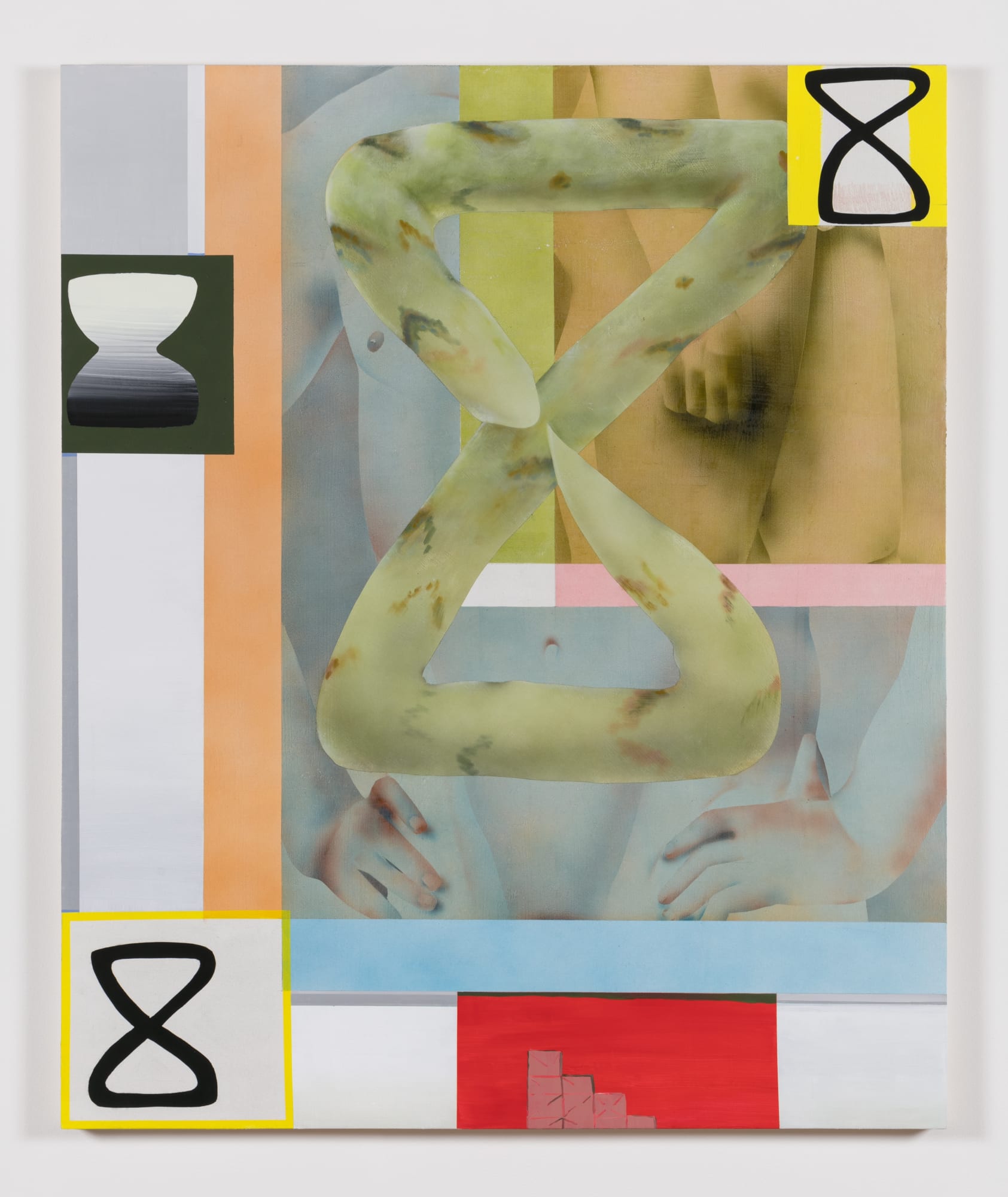 Lindsay Burke All These Eras, 2018 Acrylic and pastel on panel 60 x 50 inches