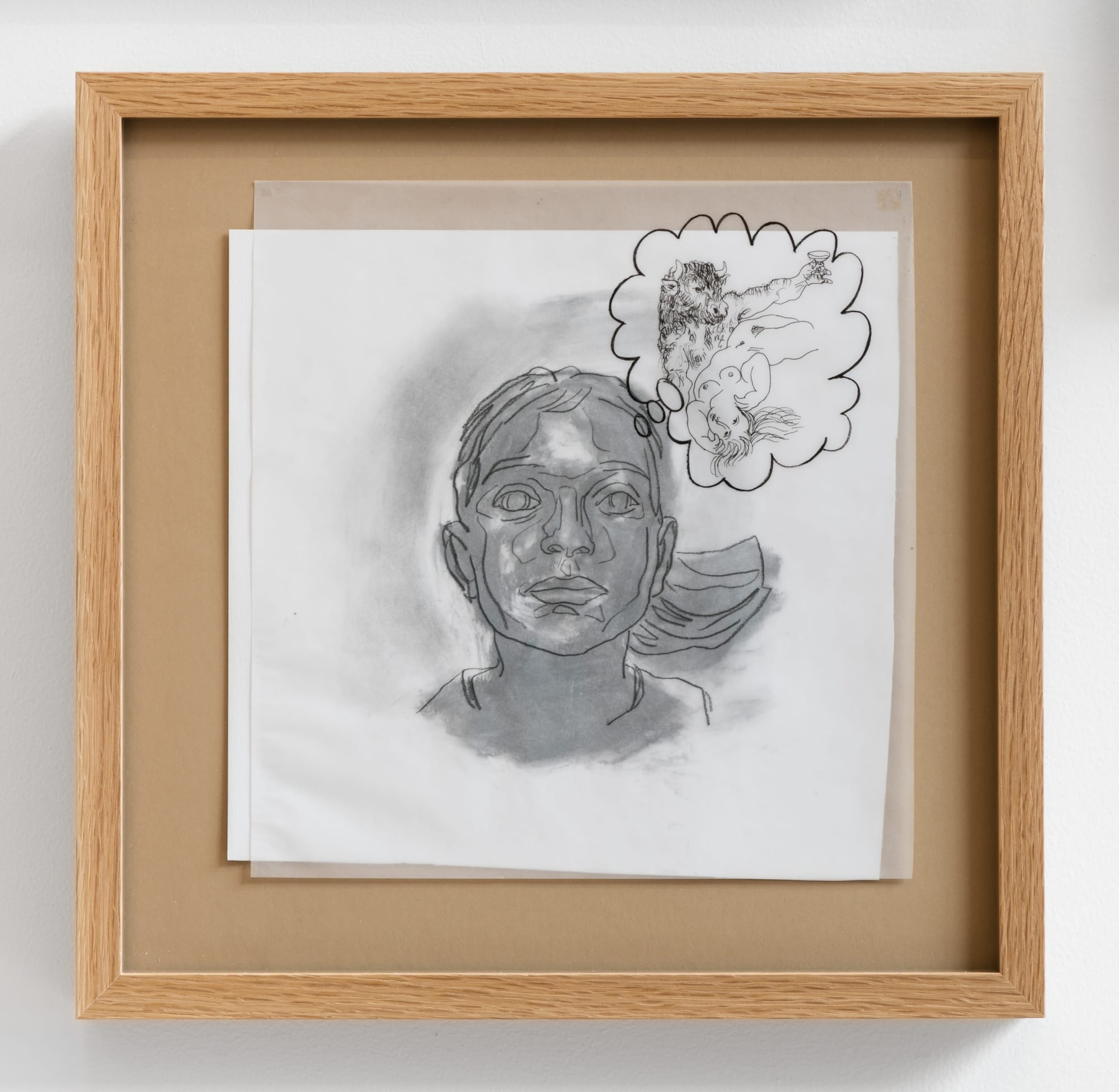 Aura Rosenberg untitled, 2019 graphite and ink on paper and vellum mounted on archival board 10 5/8 x 11 1/8 inches 15 3/4 x 16 inches (framed)