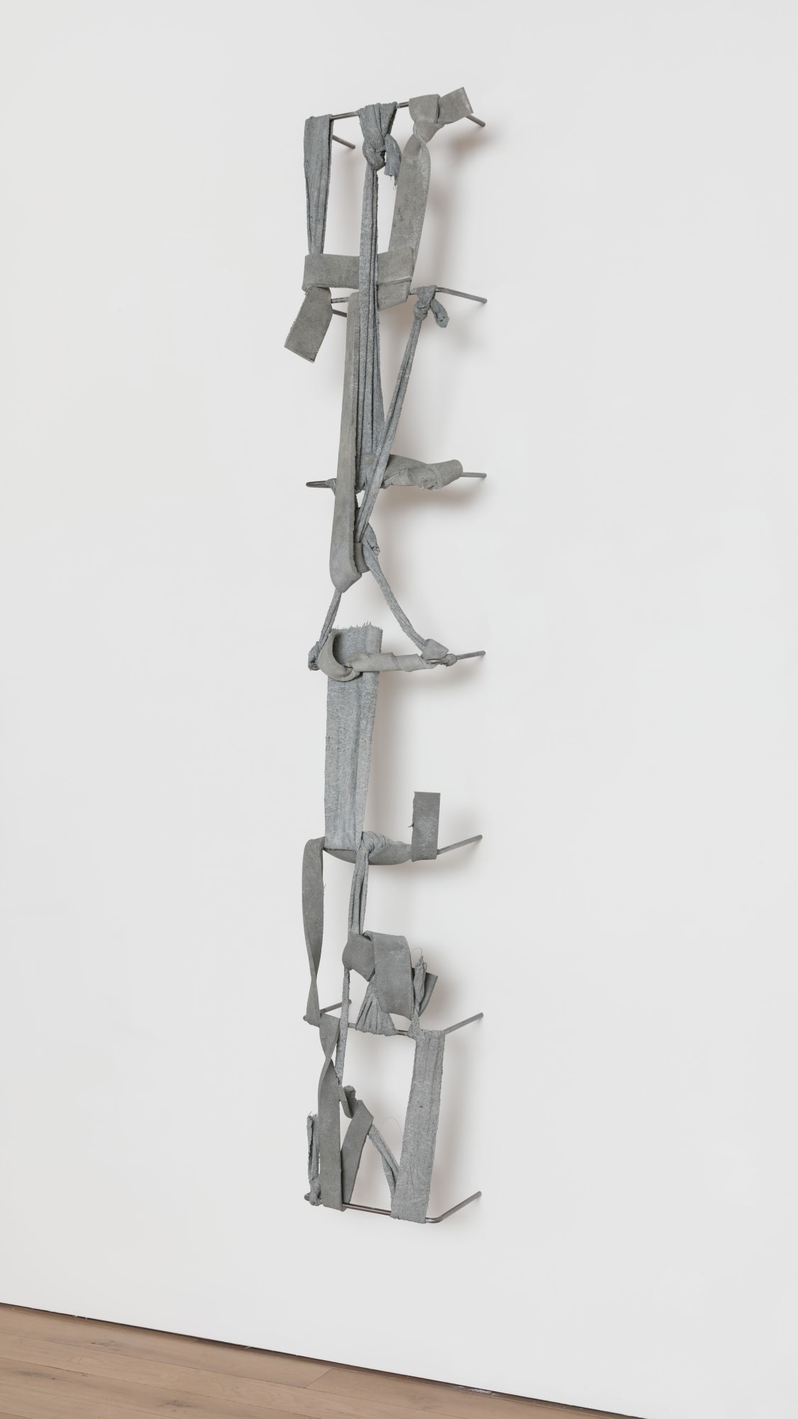 Nikita Gale FIXED LOOP V-VI, 2019 concrete, polyurethane foam, terrycloth, steel 114 1/4 x 18 1/2 x 16 inches