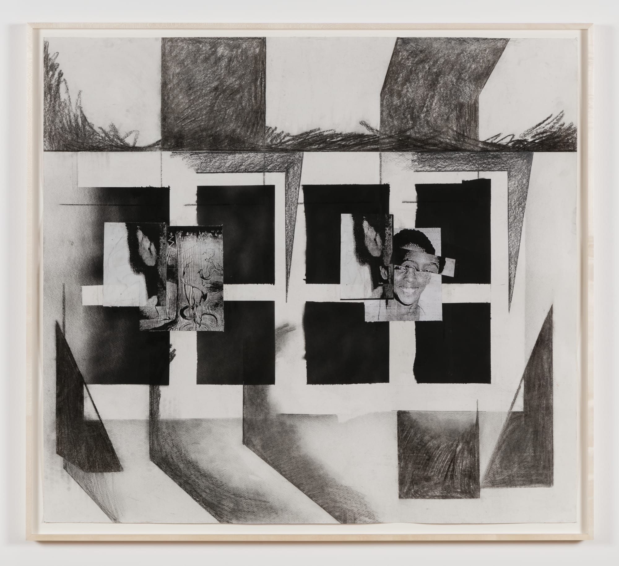 Kandis Williams Separation, Temptation Blake Father as Son, 2014 Ink and collage on paper, framed 44 x 48 3/8 inches