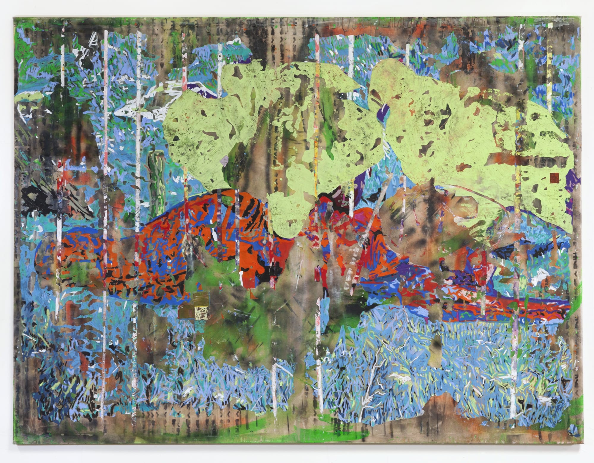 JPW3 Morning Dew, 2018 Oil pastel and wax on canvas 72 x 96 in 182.9 x 243.8 cm