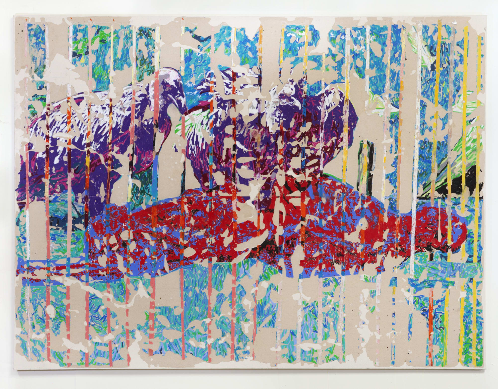 JPW3 Spring Bloom, 2018 Oil pastel and wax on canvas 72 x 96 in 182.9 x 243.8 cm