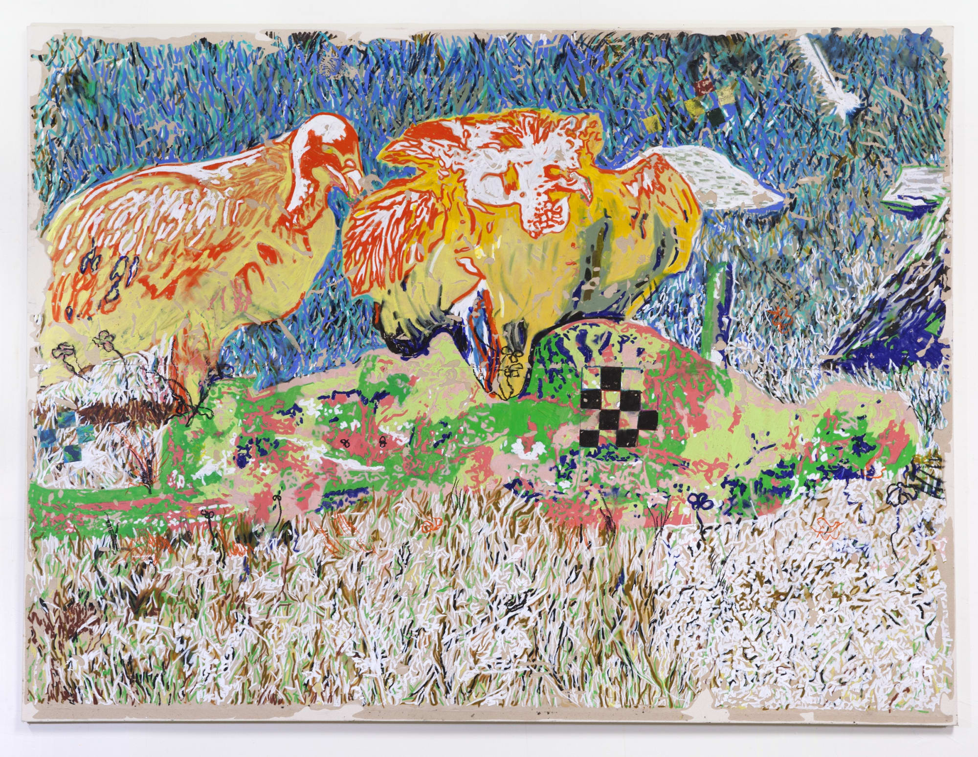 JPW3 Thermal 2, 2018 Oil pastel and wax on canvas 72 x 96 in 182.9 x 243.8 cm