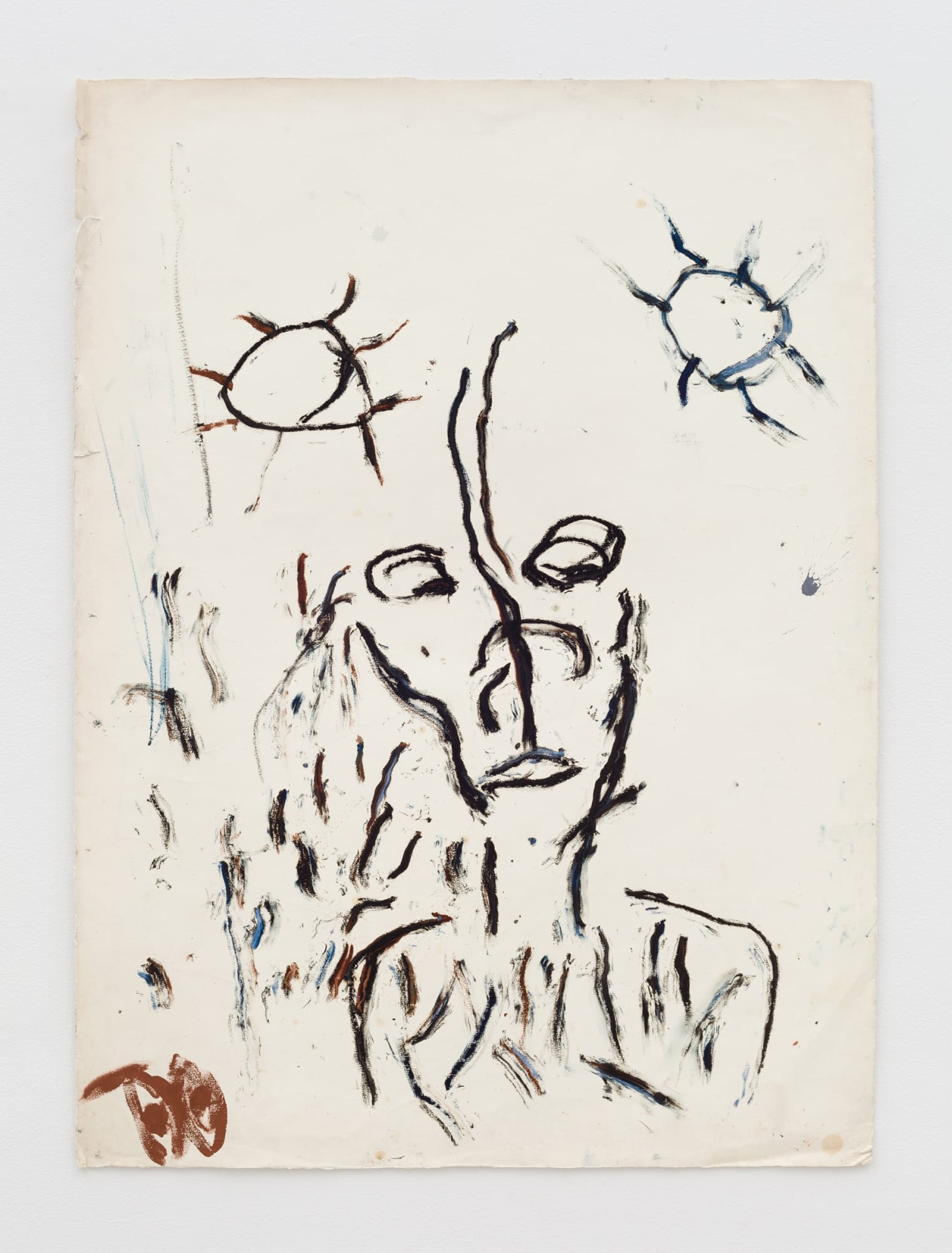 Dan Asher Untitled, c. 1980s Oil stick on paper 42 x 30 3/4 in; 106.7 x 78.1 cm (unframed) 45 1/8 x 33 3/4 in; 114.6 x 85.7 cm (framed)