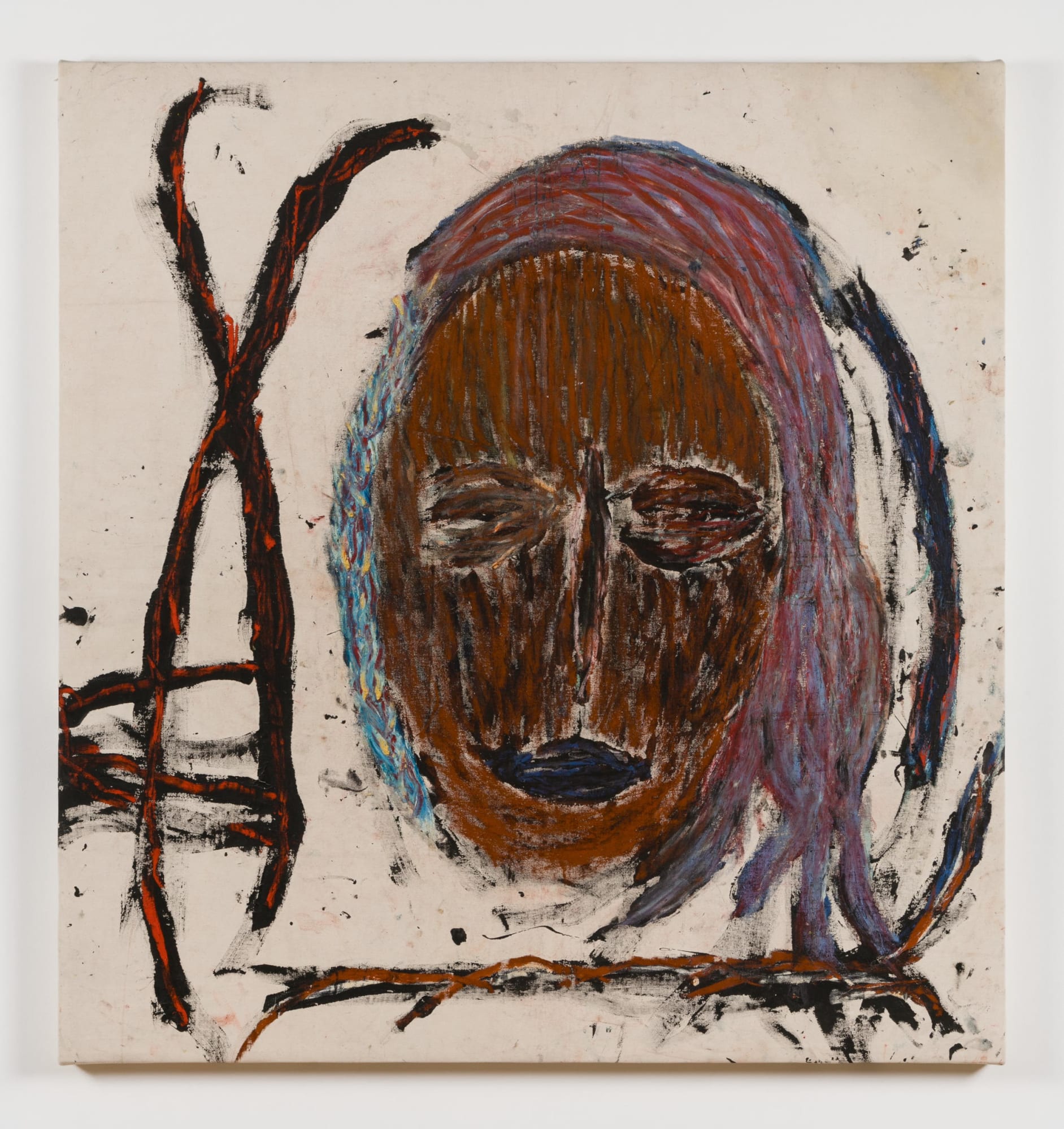 Dan Asher Untitled, 1980s oil on canvas 59 x 56 inches 56 x 52 1/2 inches (base)