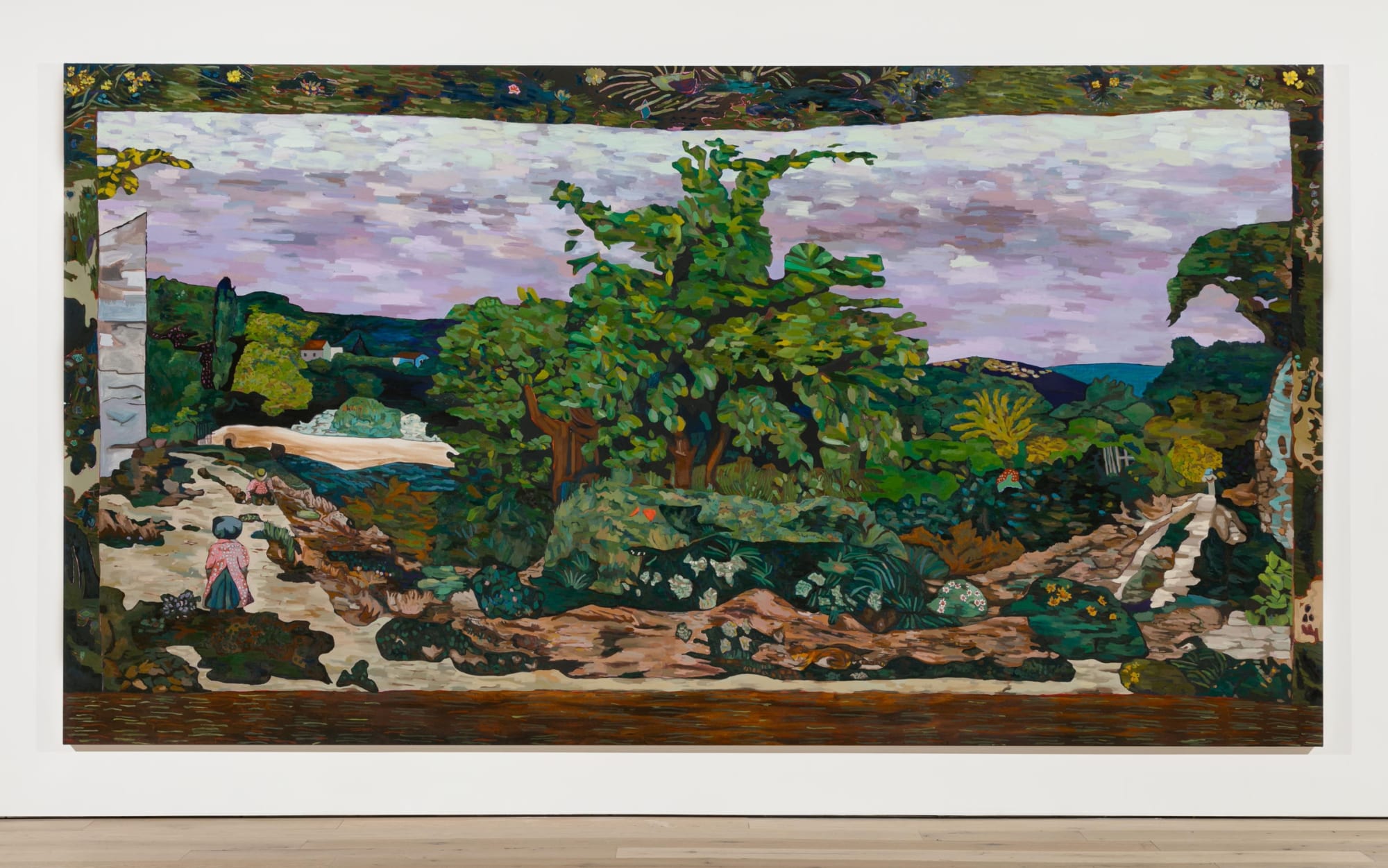 Alex Chaves first, fruits, 2017 Oil on canvas 92 x 170 in 233.7 x 431.8 cm