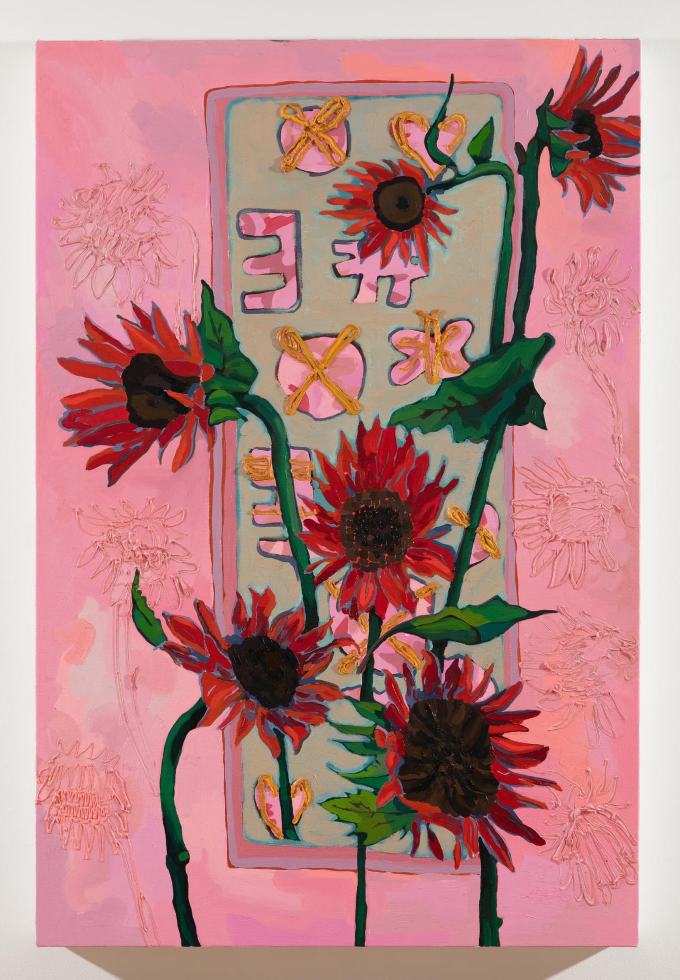 Alex Chaves Red sunflowers, 2017 Oil on canvas 36 x 24 in 91.4 x 61 cm