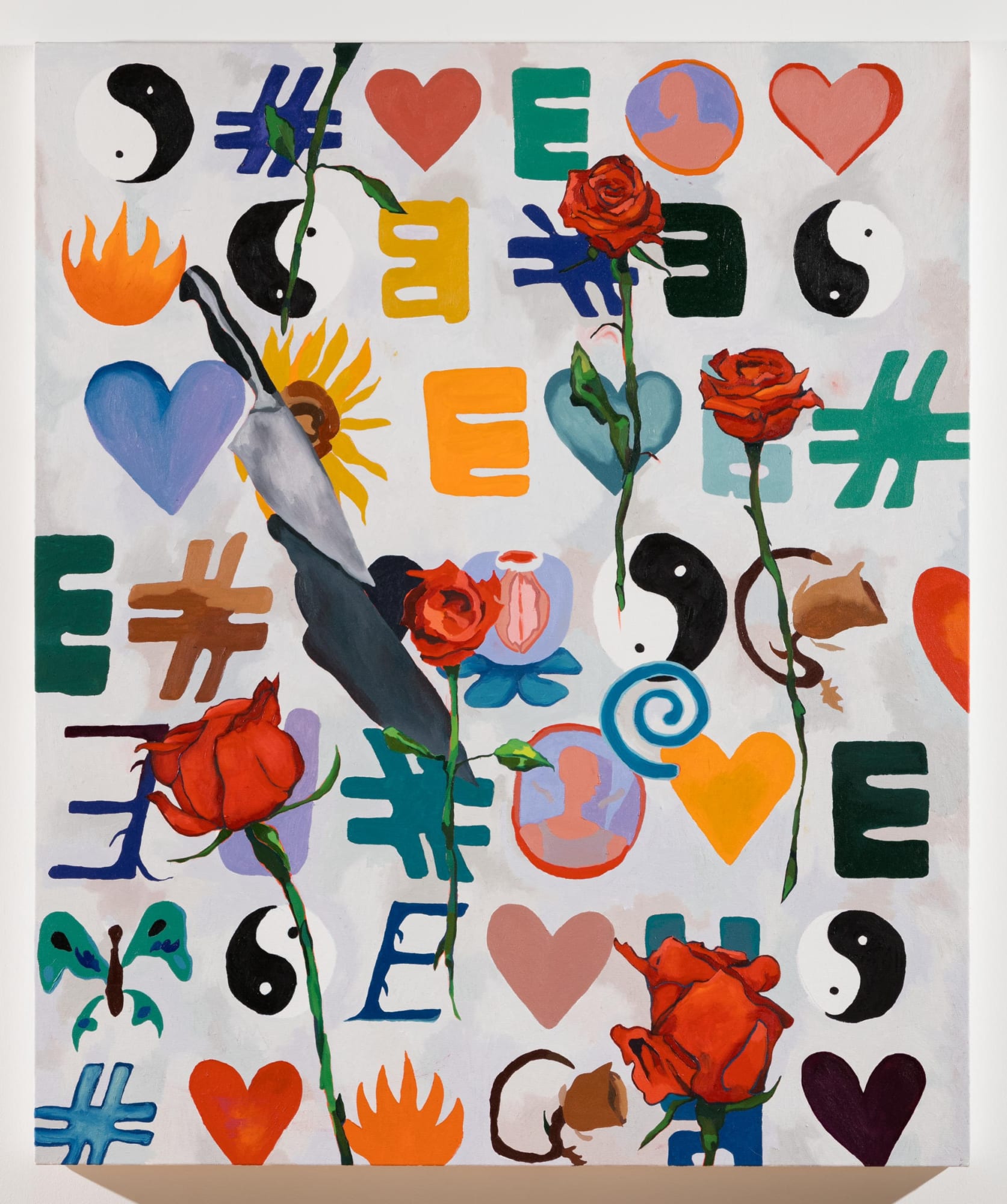 Alex Chaves Emoticon (rose), 2017 Oil on canvas 48 x 40 in 121.9 x 101.6 cm