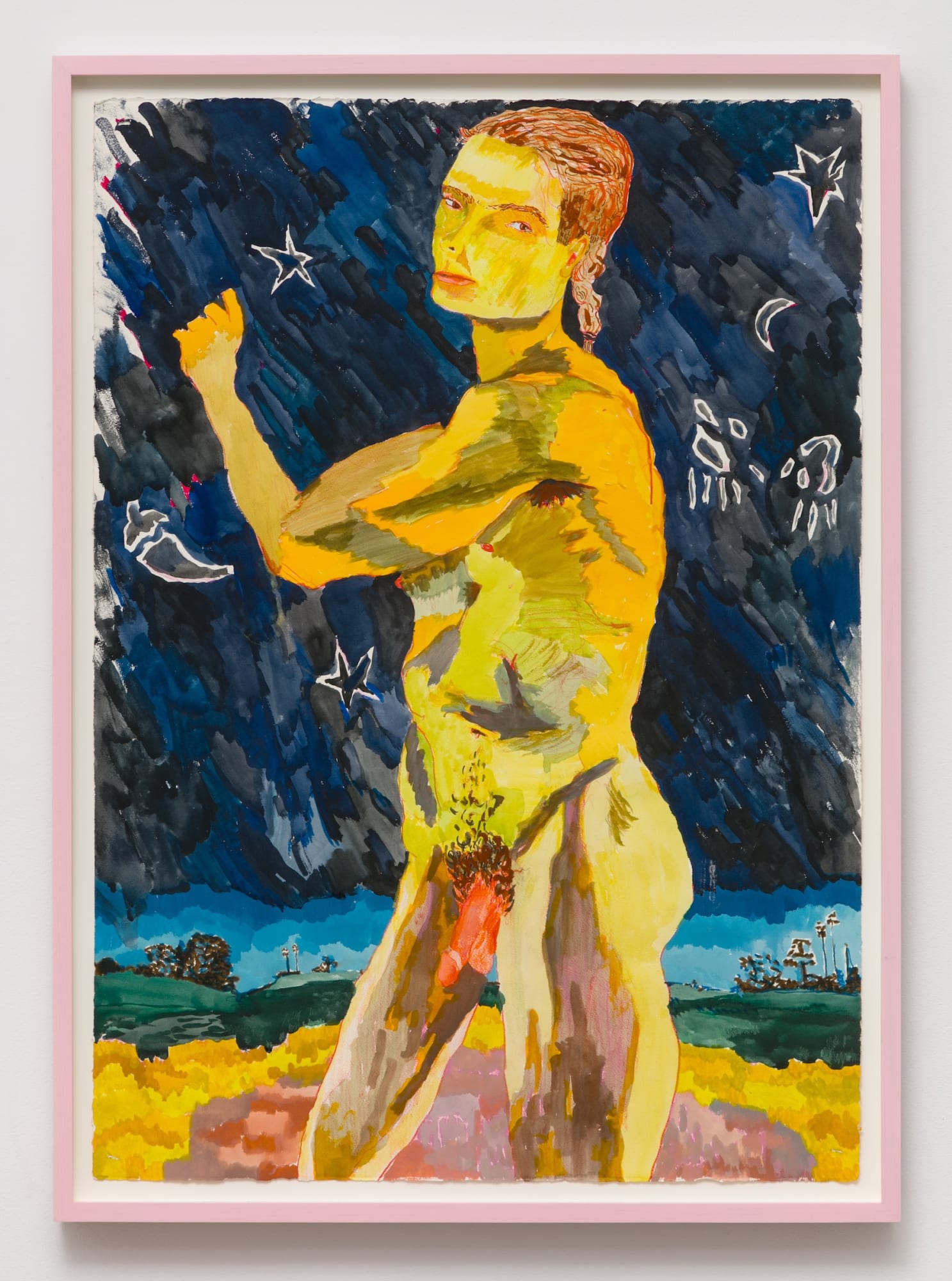 Alex Chaves Painter, 2016 Ink, paint, colored pencil, and marker on paper 44 3/4 x 33 1/2 in 113.7 x 85.1 cm