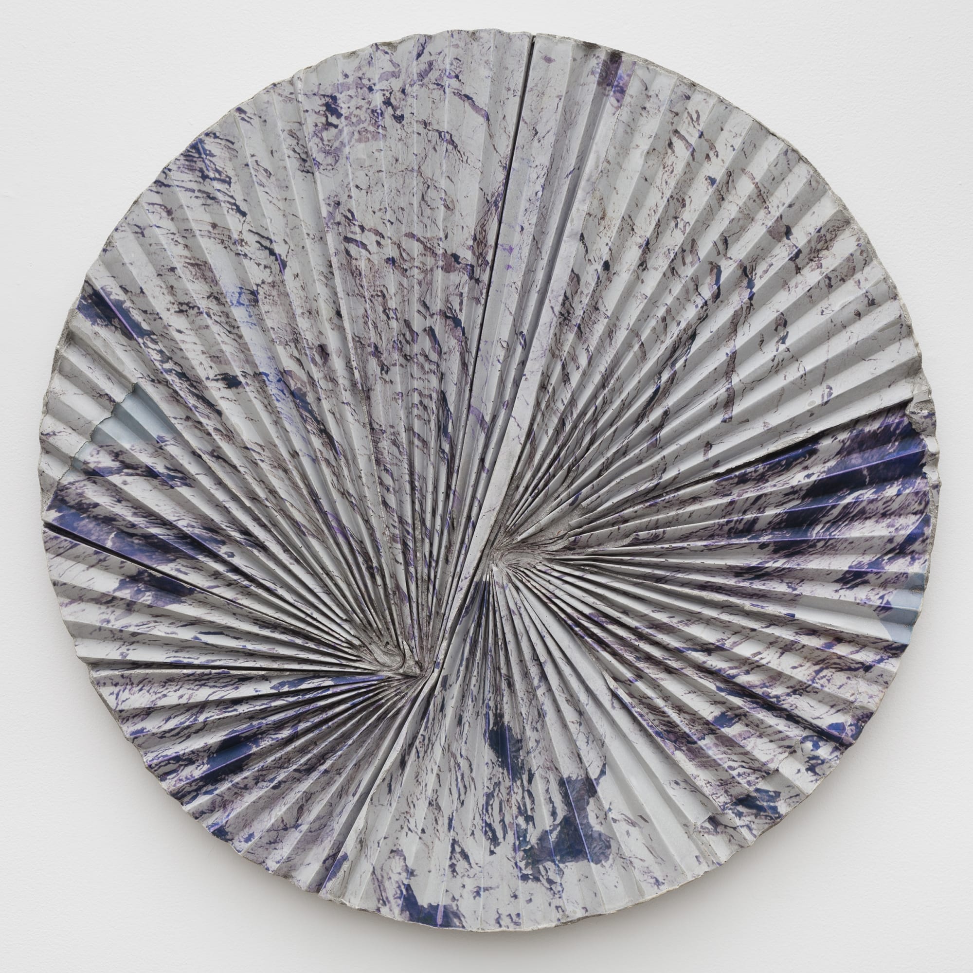 Letha Wilson Headlands Concrete Ripple Tondo, 2015 concrete, emulsion transfer 30 x 30 x 2 inches