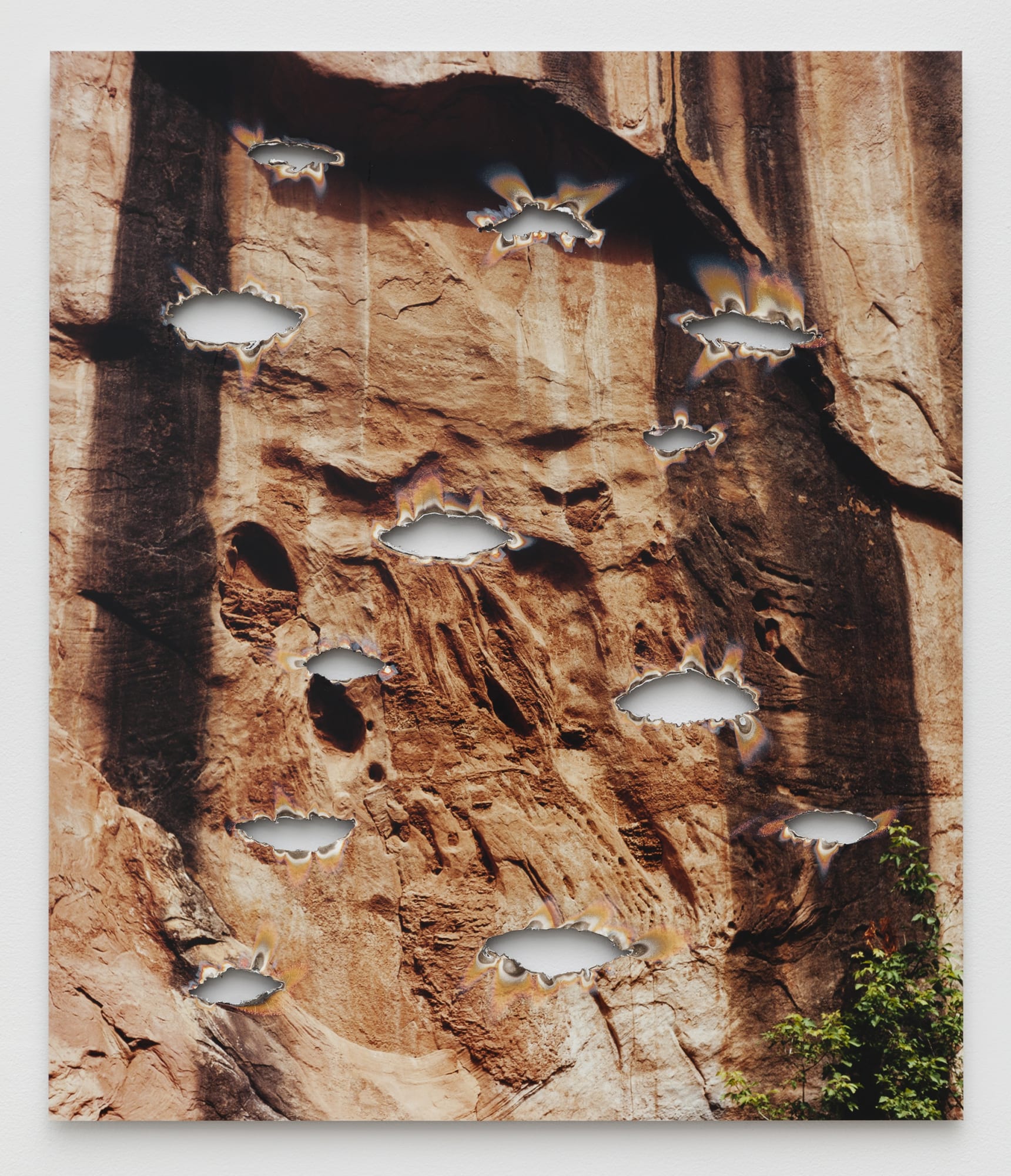 Letha Wilson Pool Creek Canyon (Burnouts), 2015 unique c-print, aluminum 28 x 24 x 1/2 inches