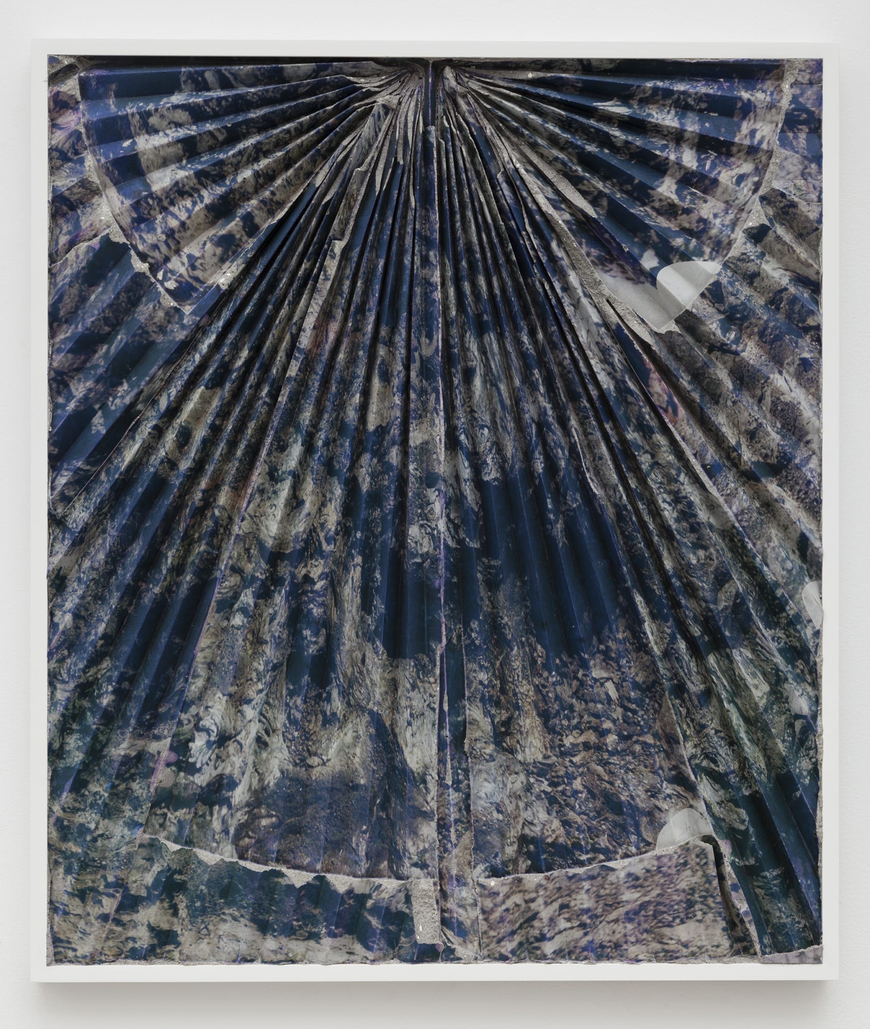 Letha Wilson Lava Concrete Ripple, 2015 concrete, emulsion transfer, aluminum frame 24 3/8 x 28 3/8 x 1 1/2 inches