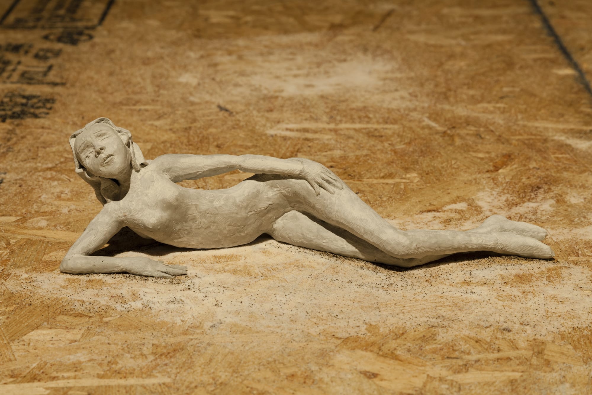 Sam Anderson Michel's Girls, 2015 epoxy clay, wood, fabric, salt, pepper 3 1/2 x 14 1/2 x 4 inches